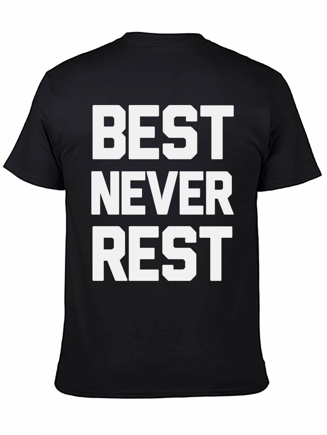 Black Best Never Rest Graphic Tee - Black Cotton view 4