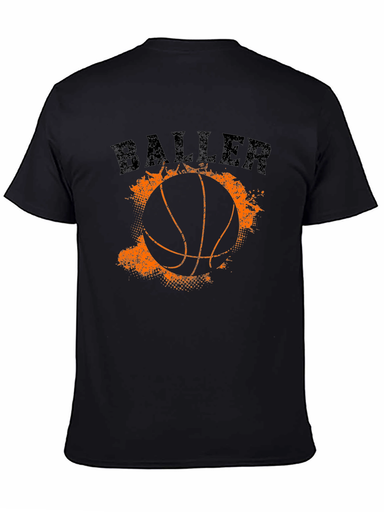 Black Baller Graphic Tee - Basketball T-Shirt view 4