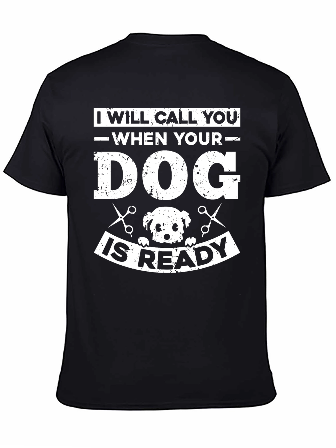 Black Dog Grooming Ready T-Shirt view 4