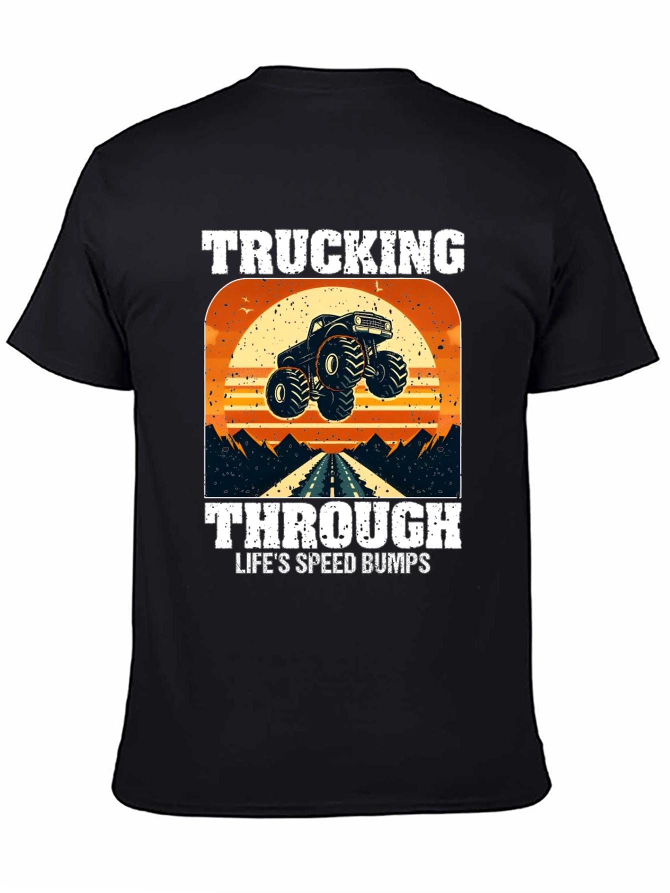 Black Trucking Through Life T-Shirt view 4