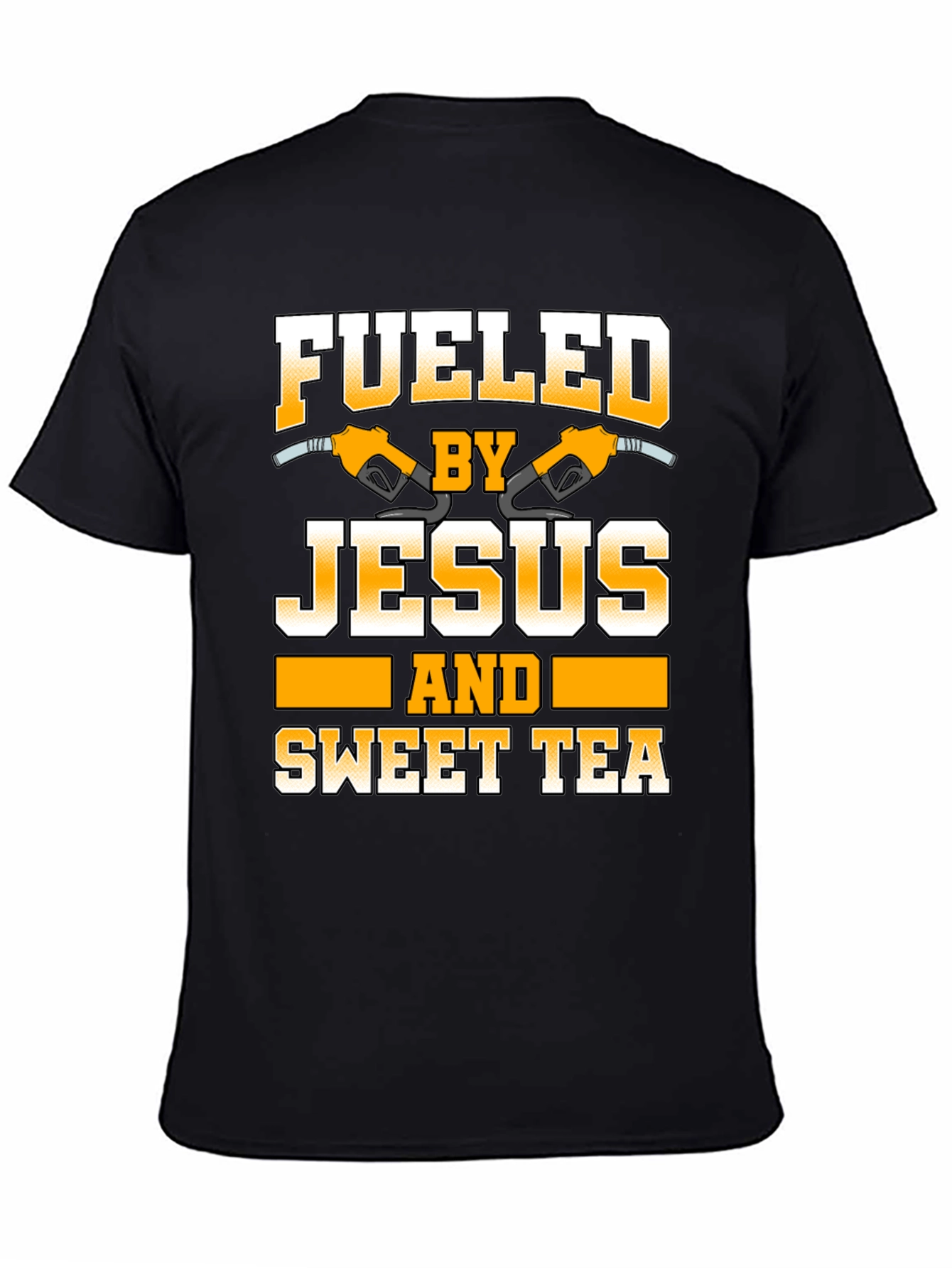 Black Fueled by Jesus and Sweet Tea Graphic Tee view 4