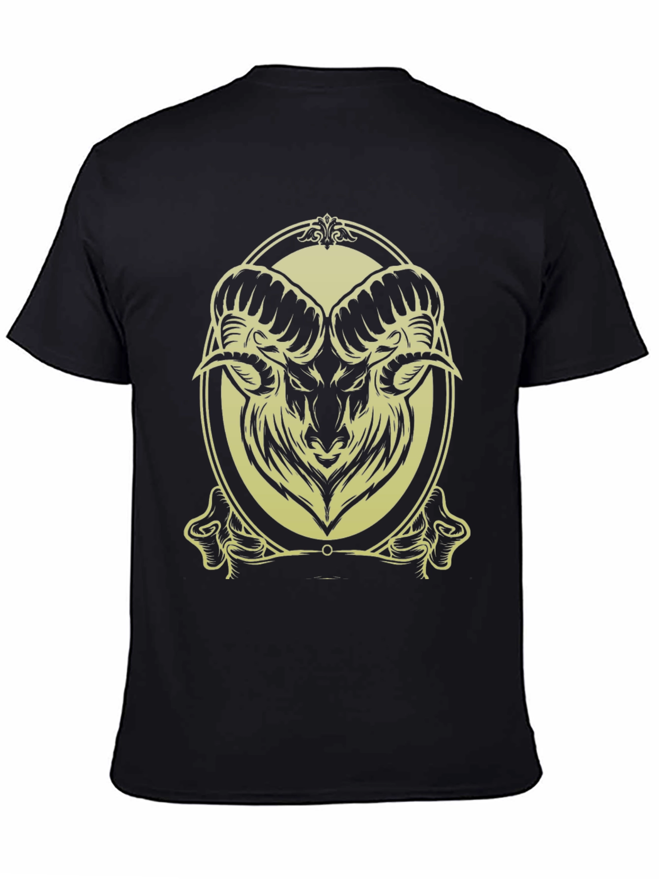 Black Ram Graphic Tee - Black Cotton Blend - Stylish & Unique Design view 4