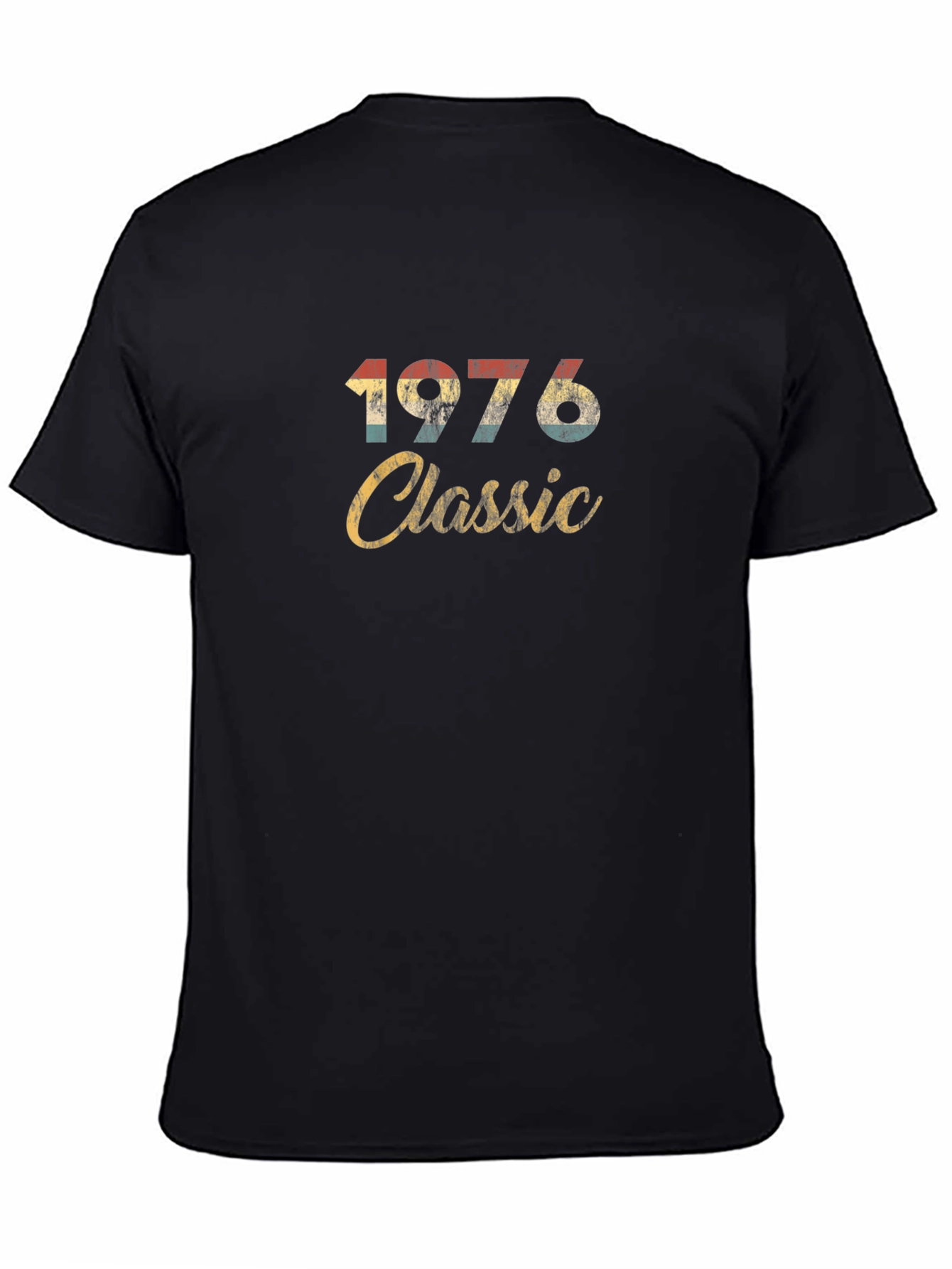 Black 1976 Classic Vintage T-Shirt view 4