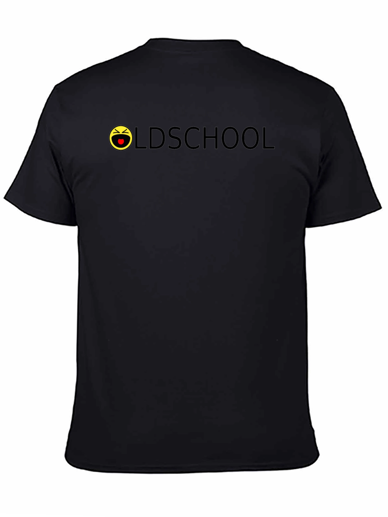 Black Oldschool Emoji Black T-Shirt - Casual Style view 4