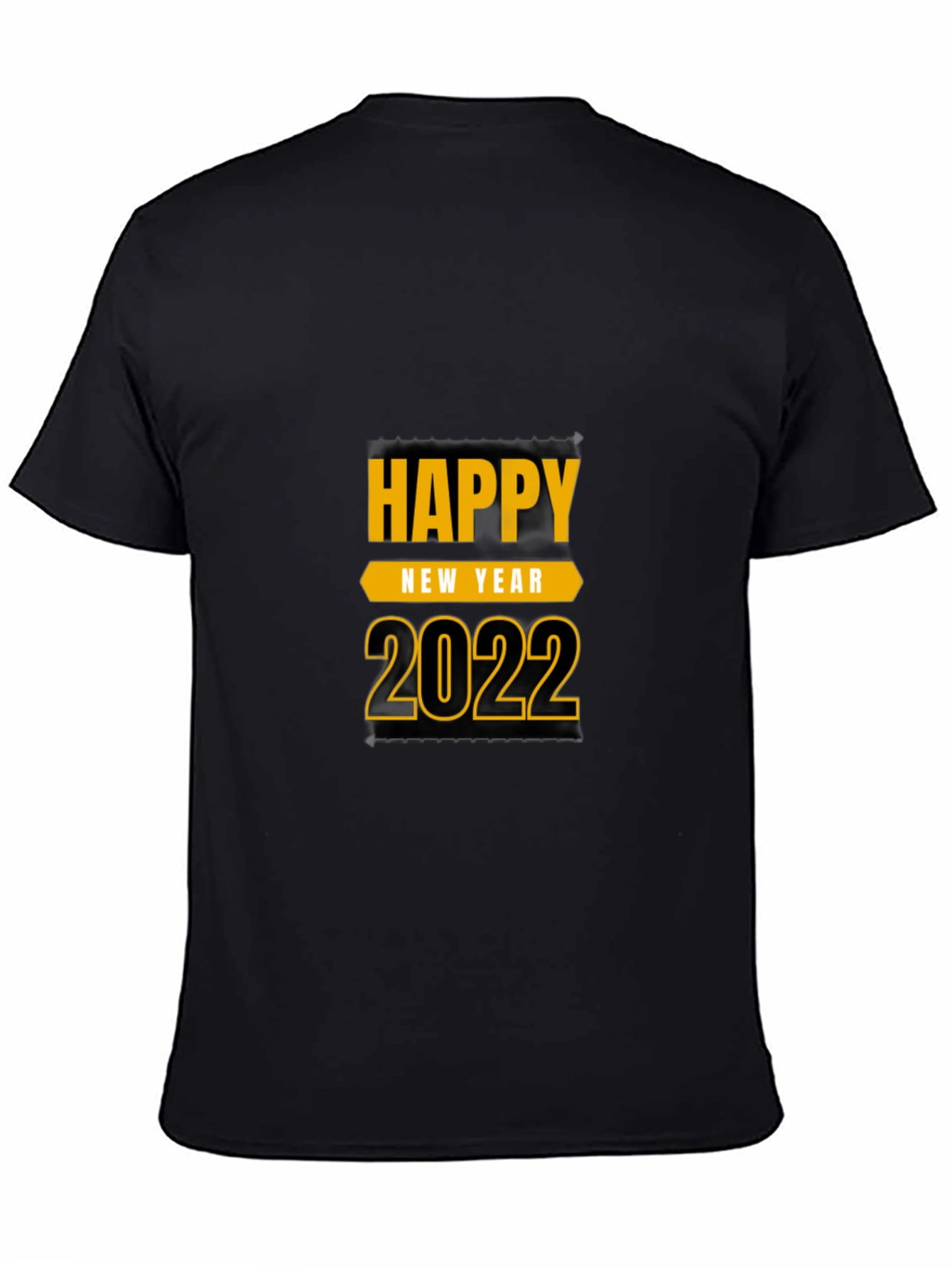 Black Happy New Year 2022 Black T-Shirt view 4