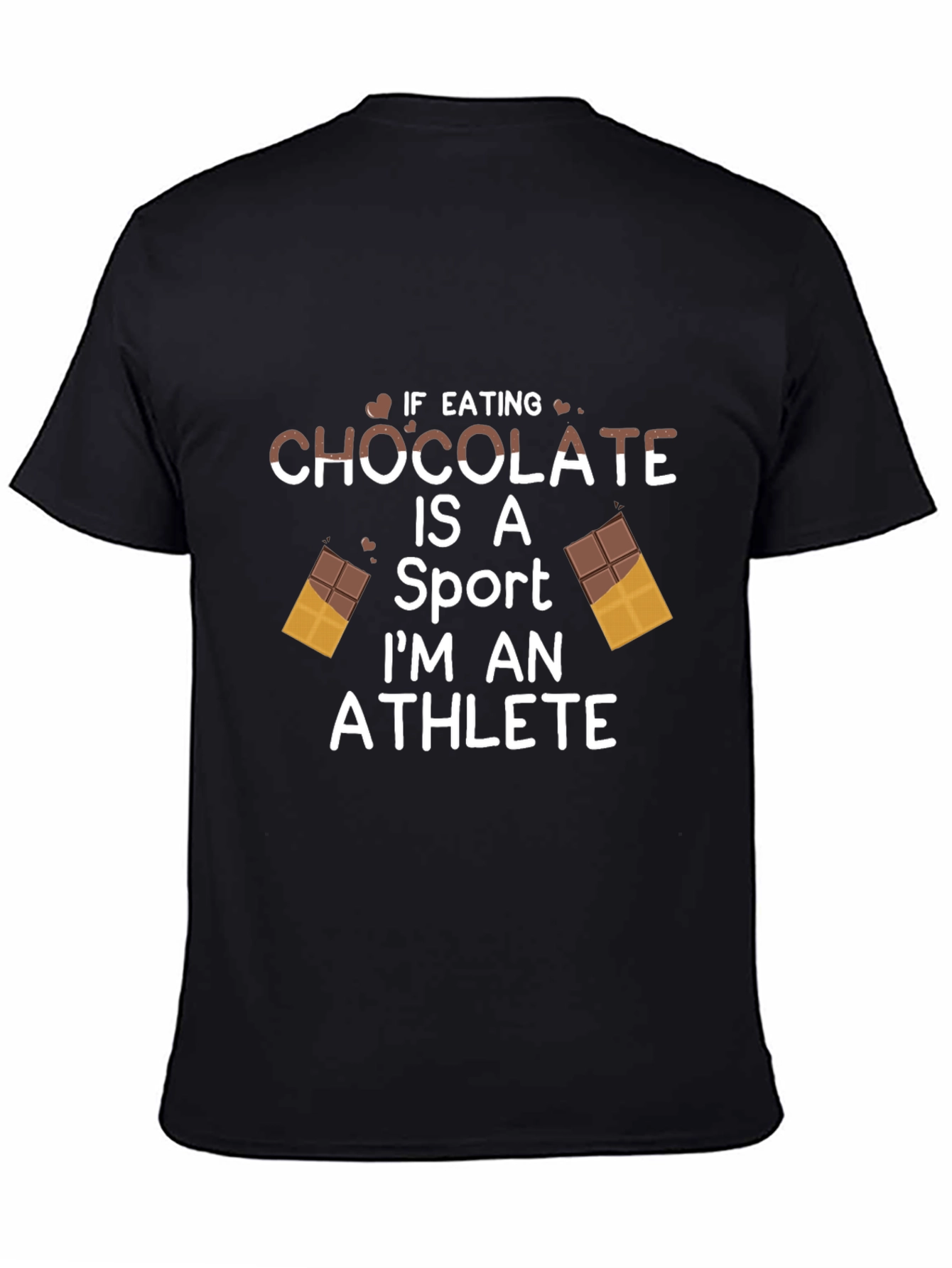 Black Chocolate Athlete T-Shirt Funny Foodie Tee view 4
