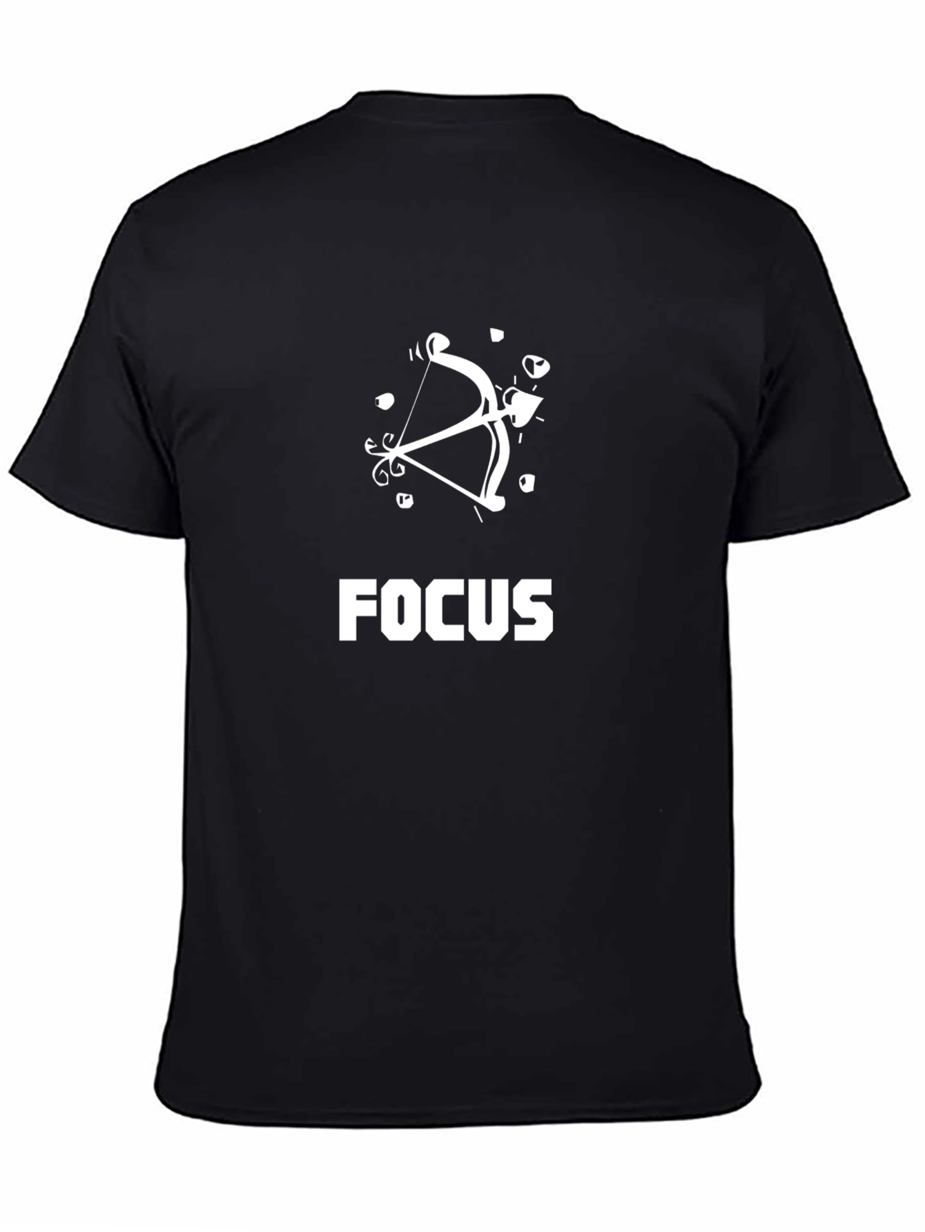 Black Focus Archer Graphic Tee - Unisex Black T-Shirt view 4