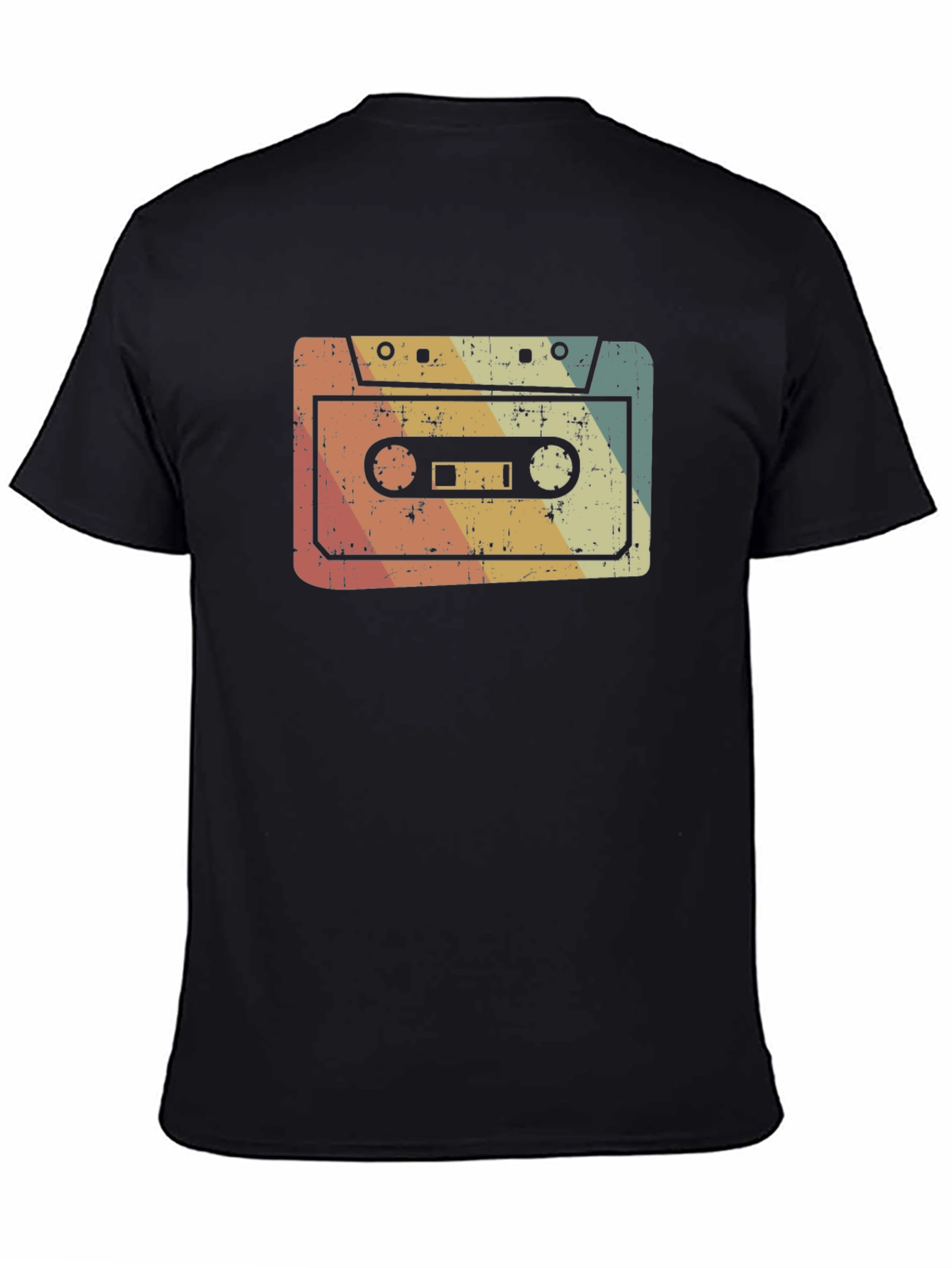 Black Retro Cassette Tape Graphic Tee view 4