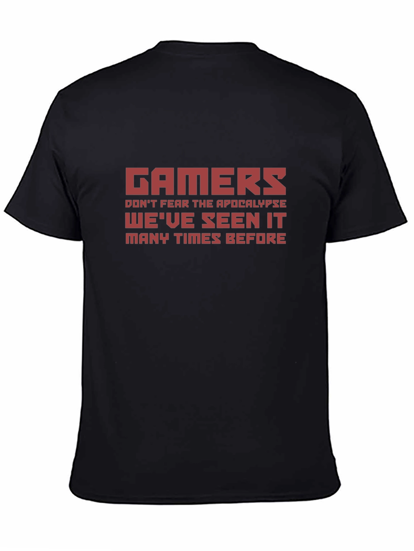 Black Gamer Apocalypse T-Shirt - Funny Graphic Tee view 4