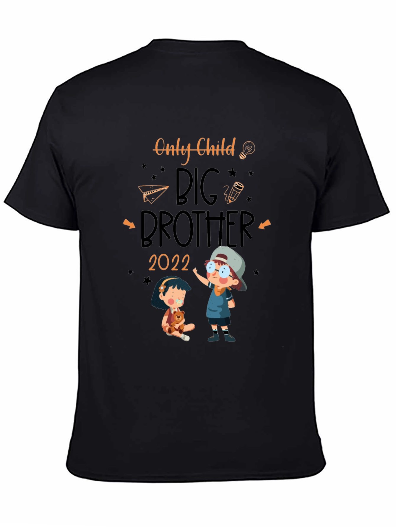 Black Only Child Big Brother 2022 T-Shirt view 4