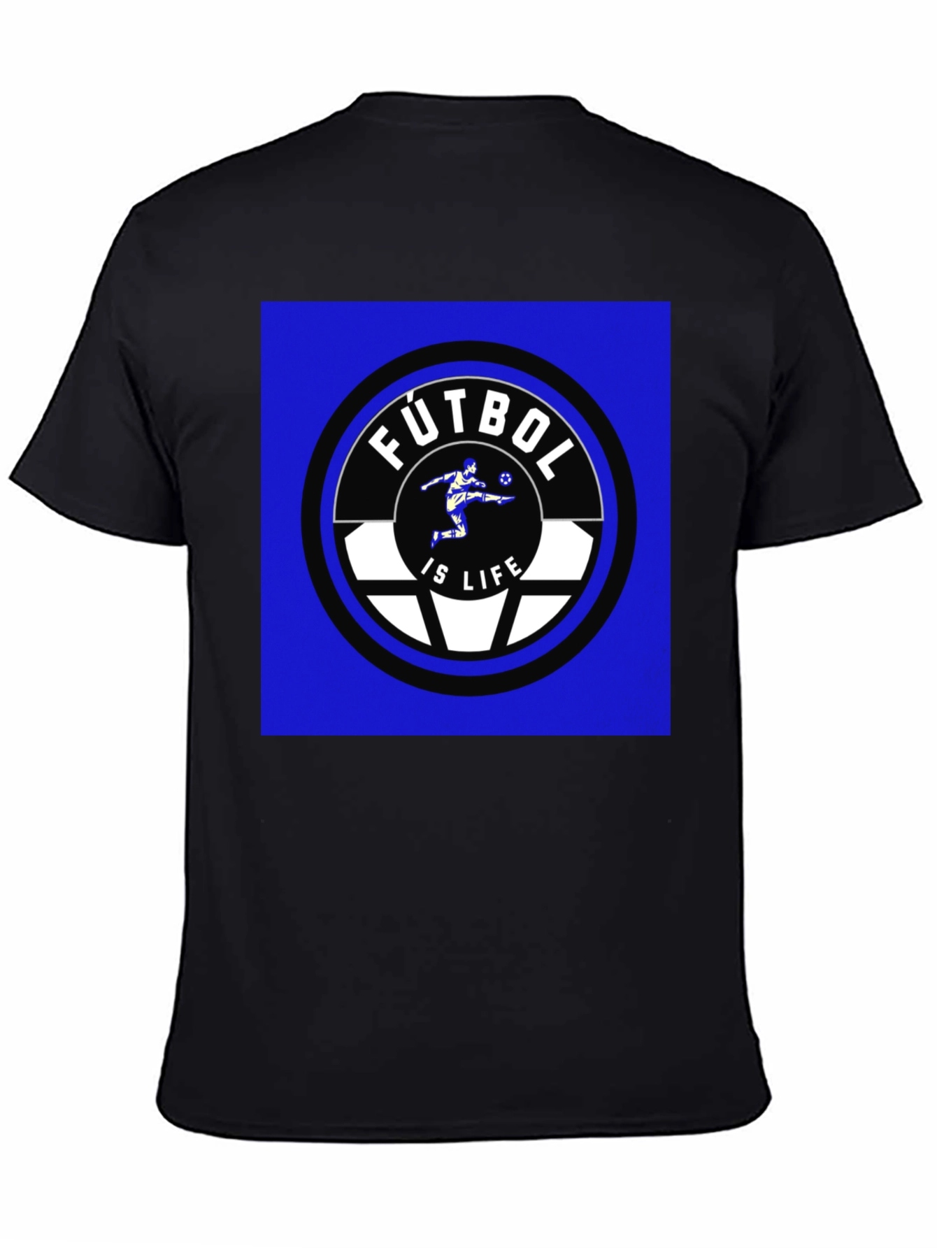 Black Futbol is Life T-Shirt - Soccer Fan Tee view 4