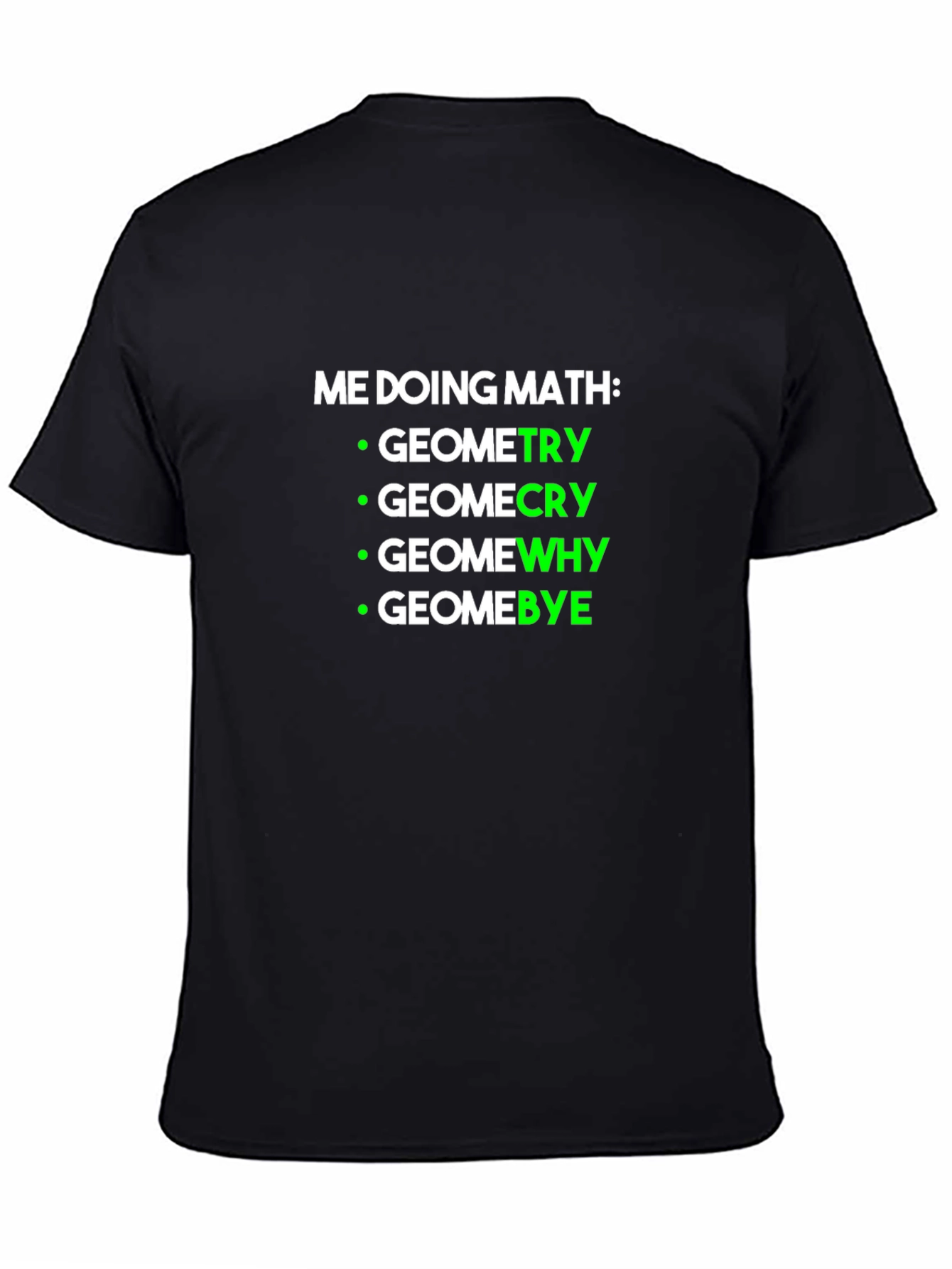 Black Math Humor Geometry T-Shirt view 4