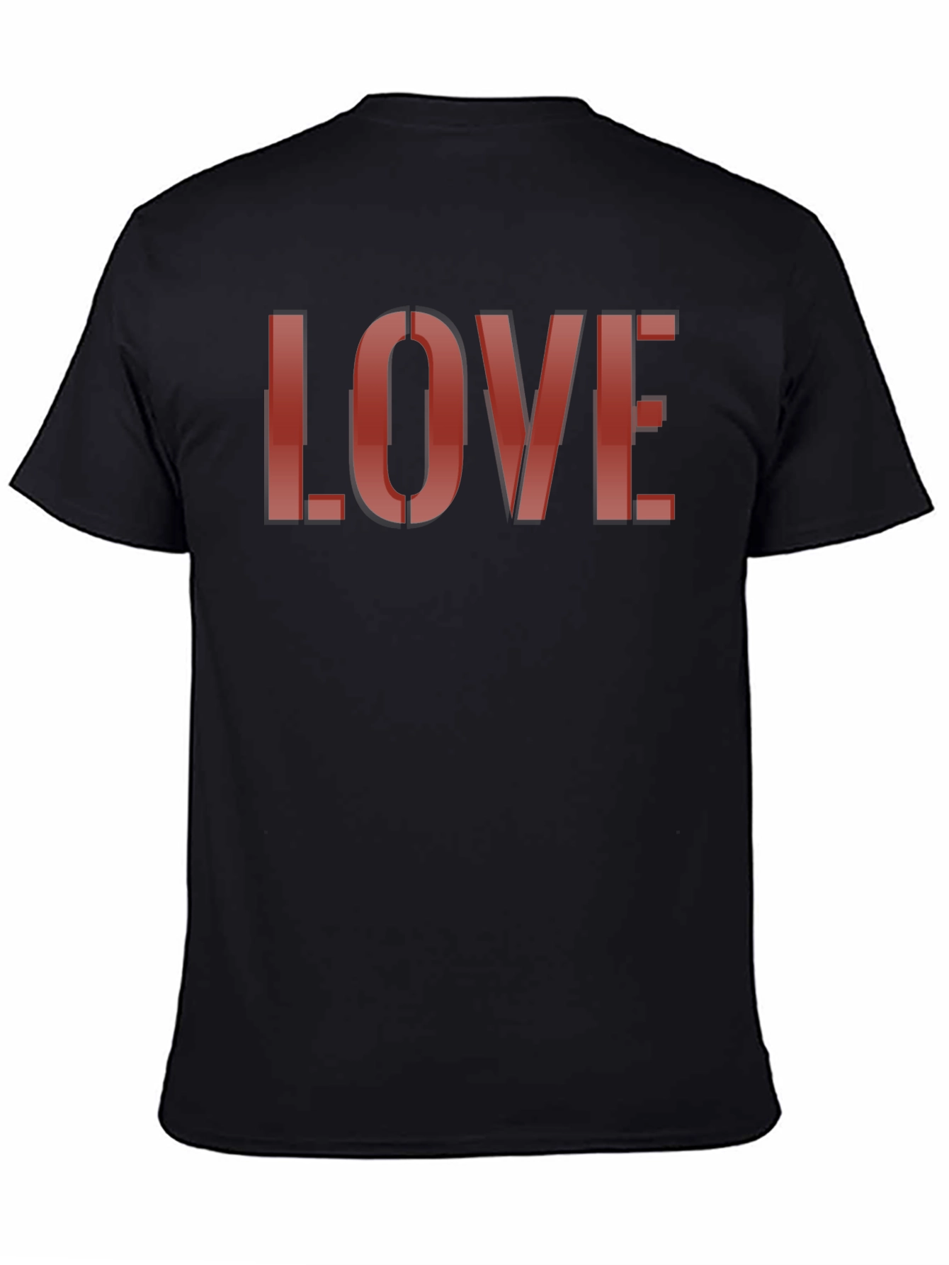 Black Love Graphic Tee - Classic Black Cotton Blend view 4