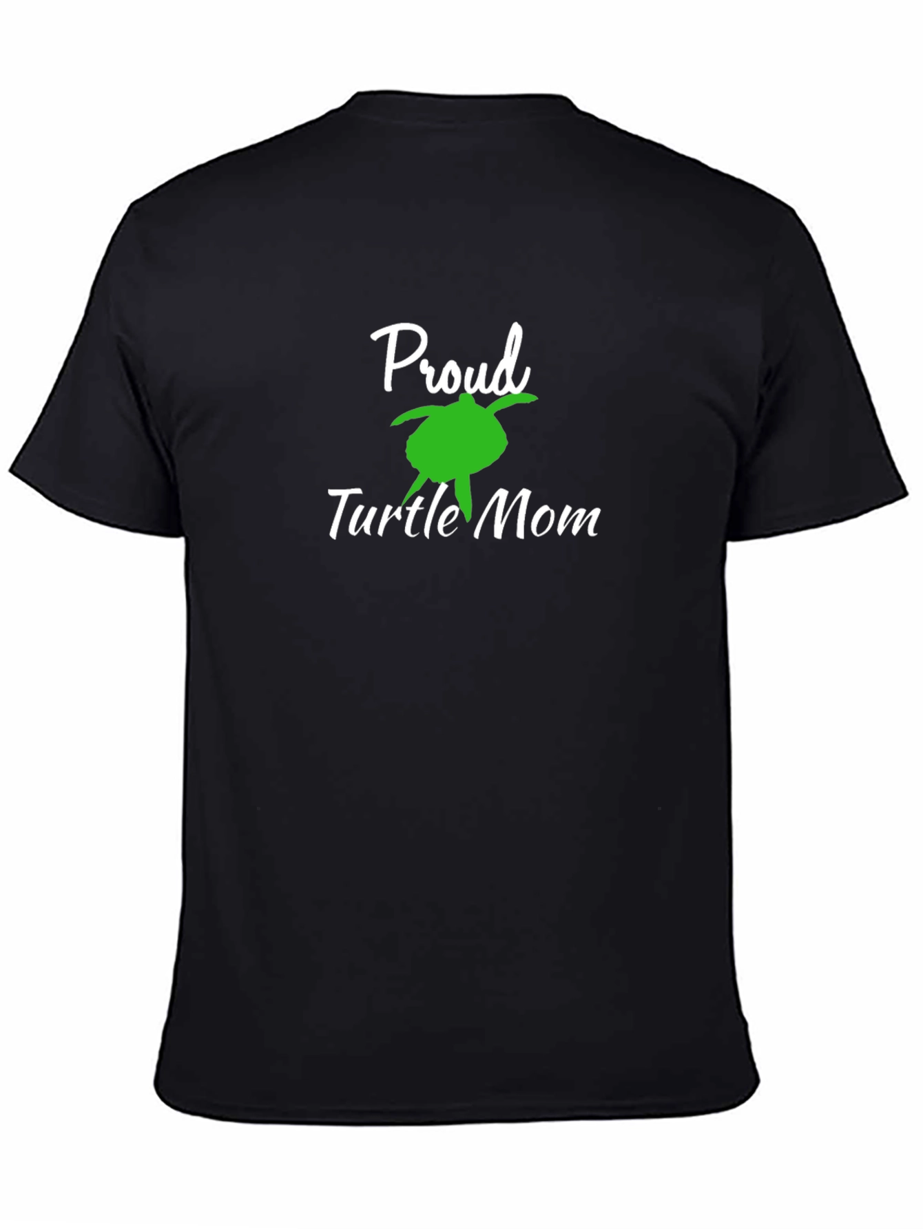 Black Proud Turtle Mom T-Shirt view 4