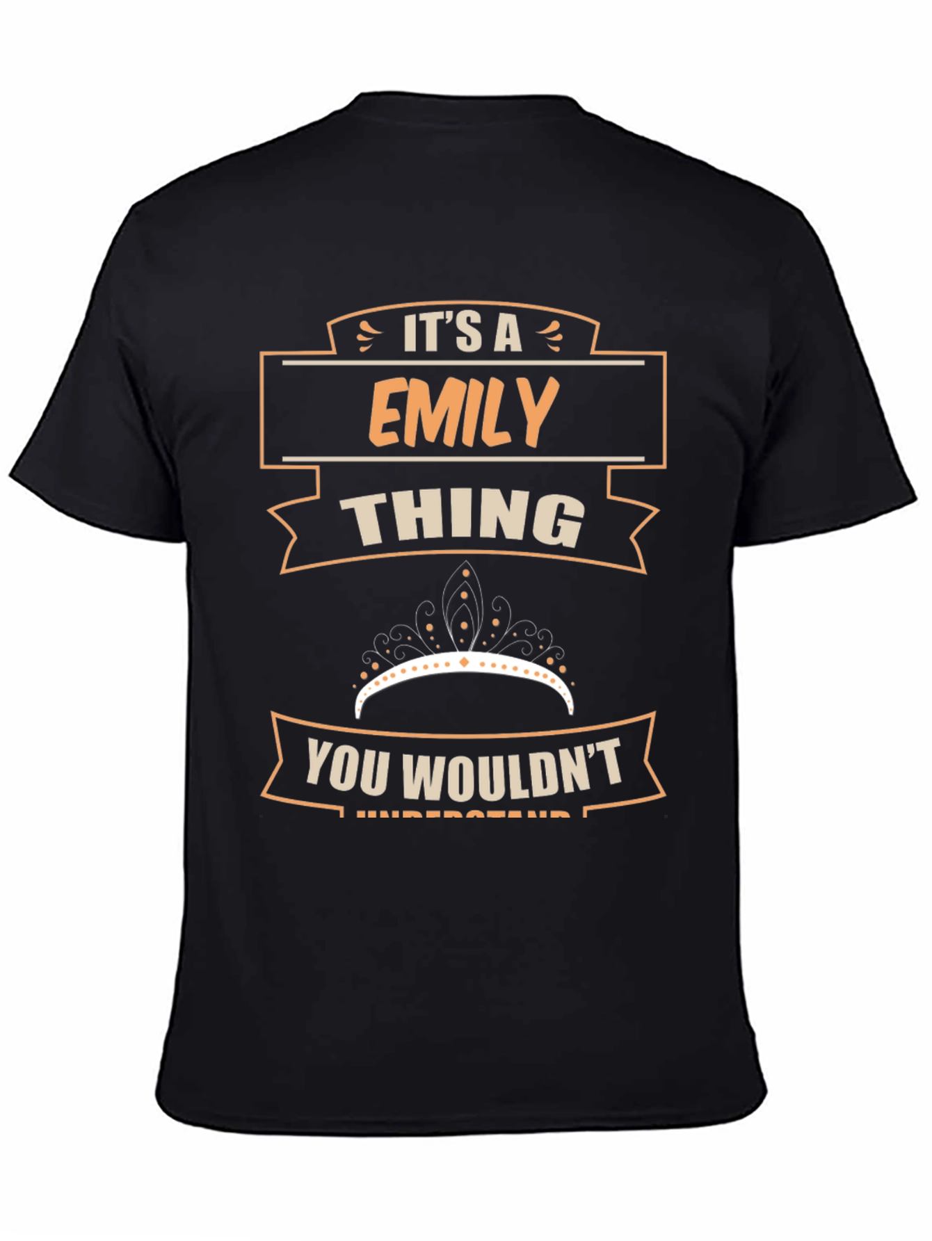 Black It's an EMILY Thing Funny T-Shirt view 4
