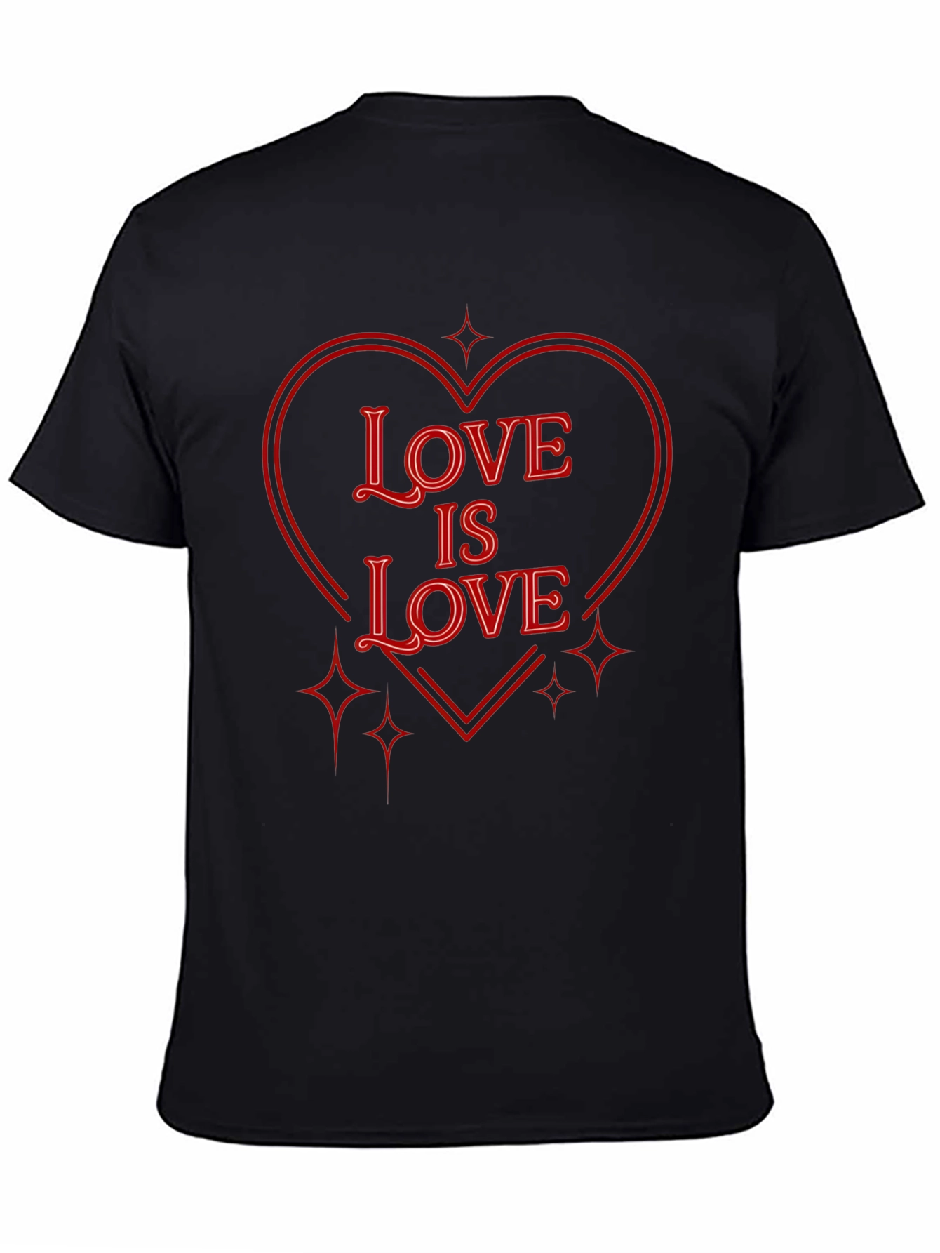 Black Love is Love Graphic Tee - Black Cotton Shirt view 4