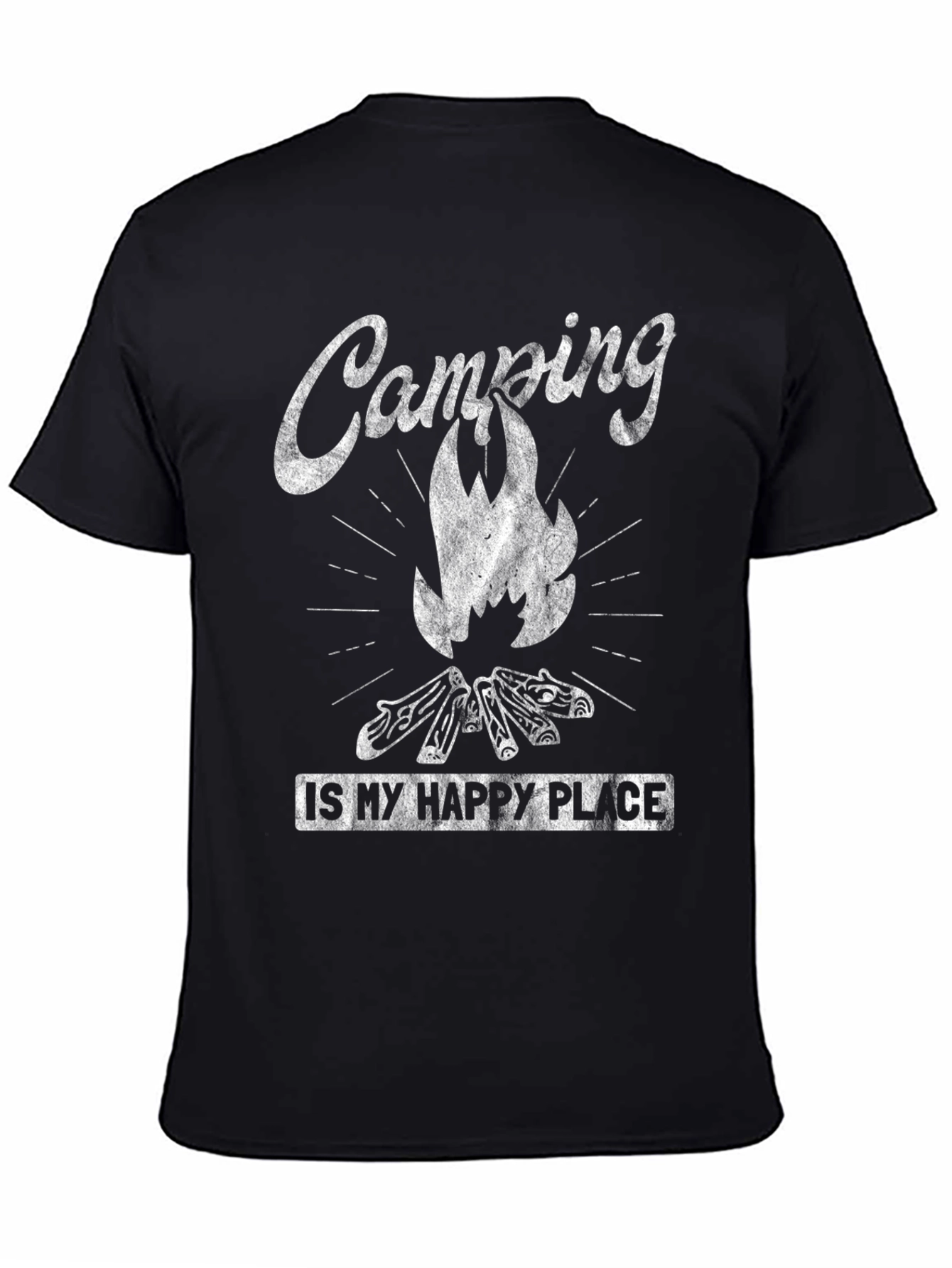 Black Camping is My Happy Place Graphic T-Shirt view 4