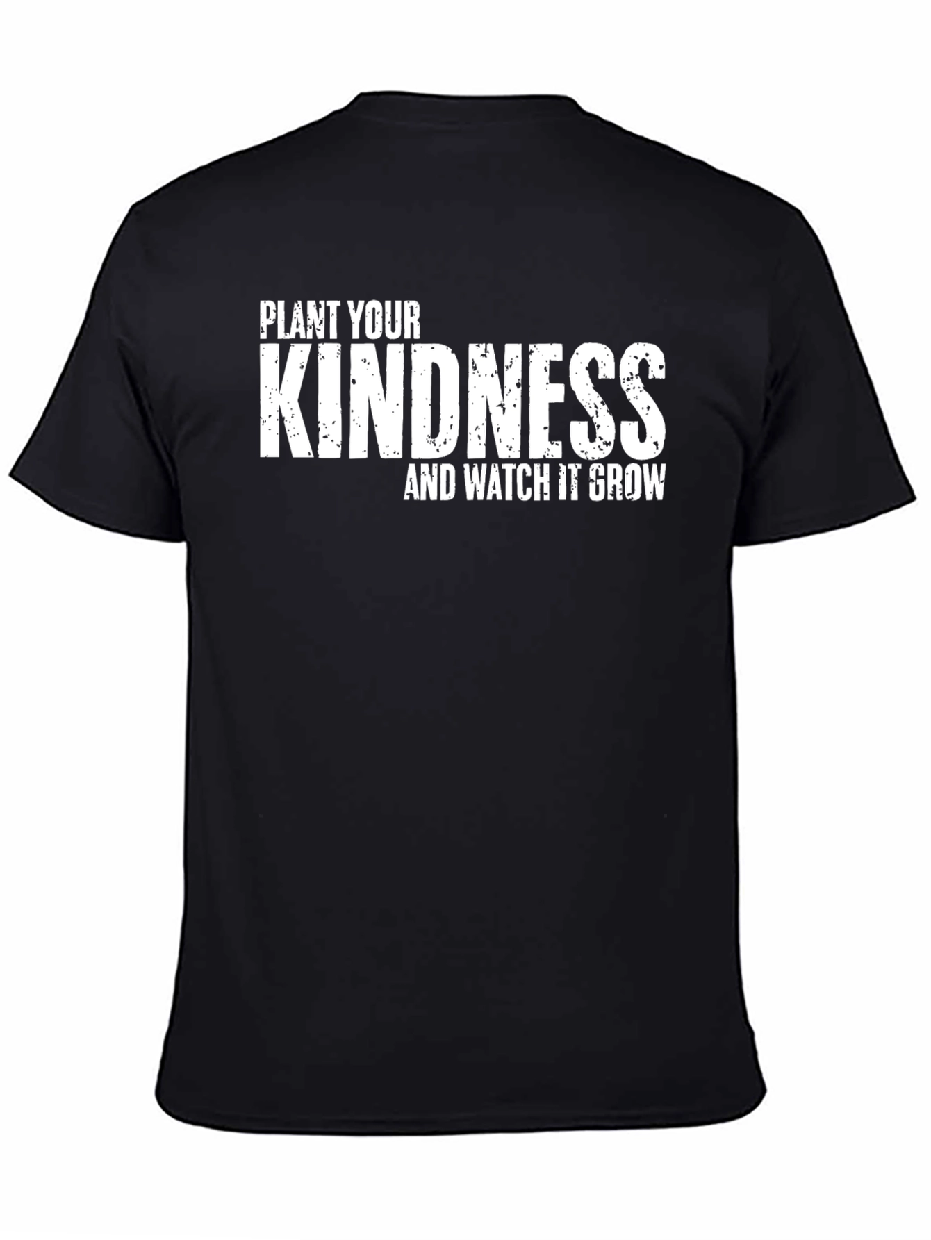 Black Kindness Grow T-Shirt - Black Cotton Blend view 4