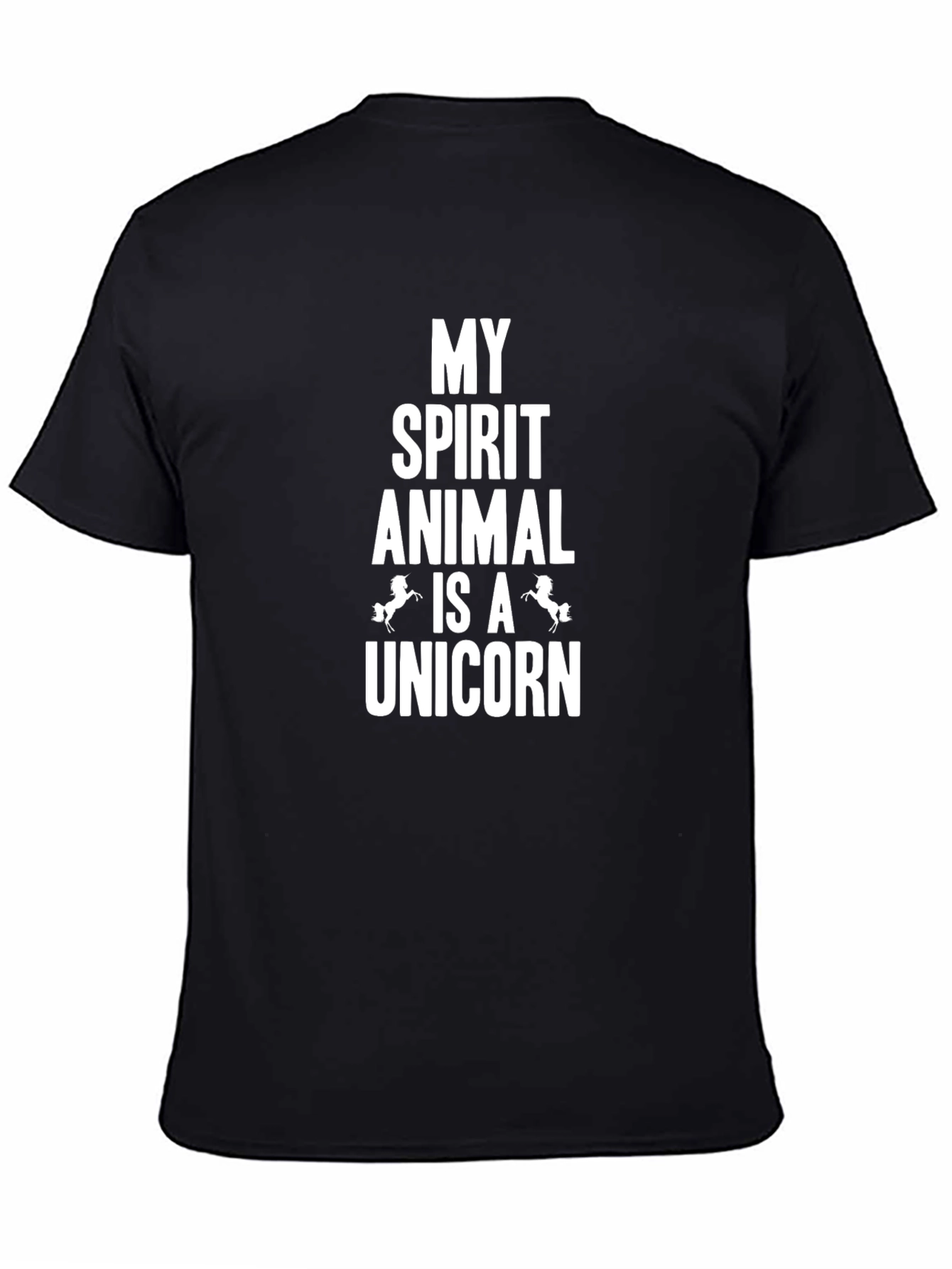 Black My Spirit Animal is a Unicorn Graphic Tee view 4