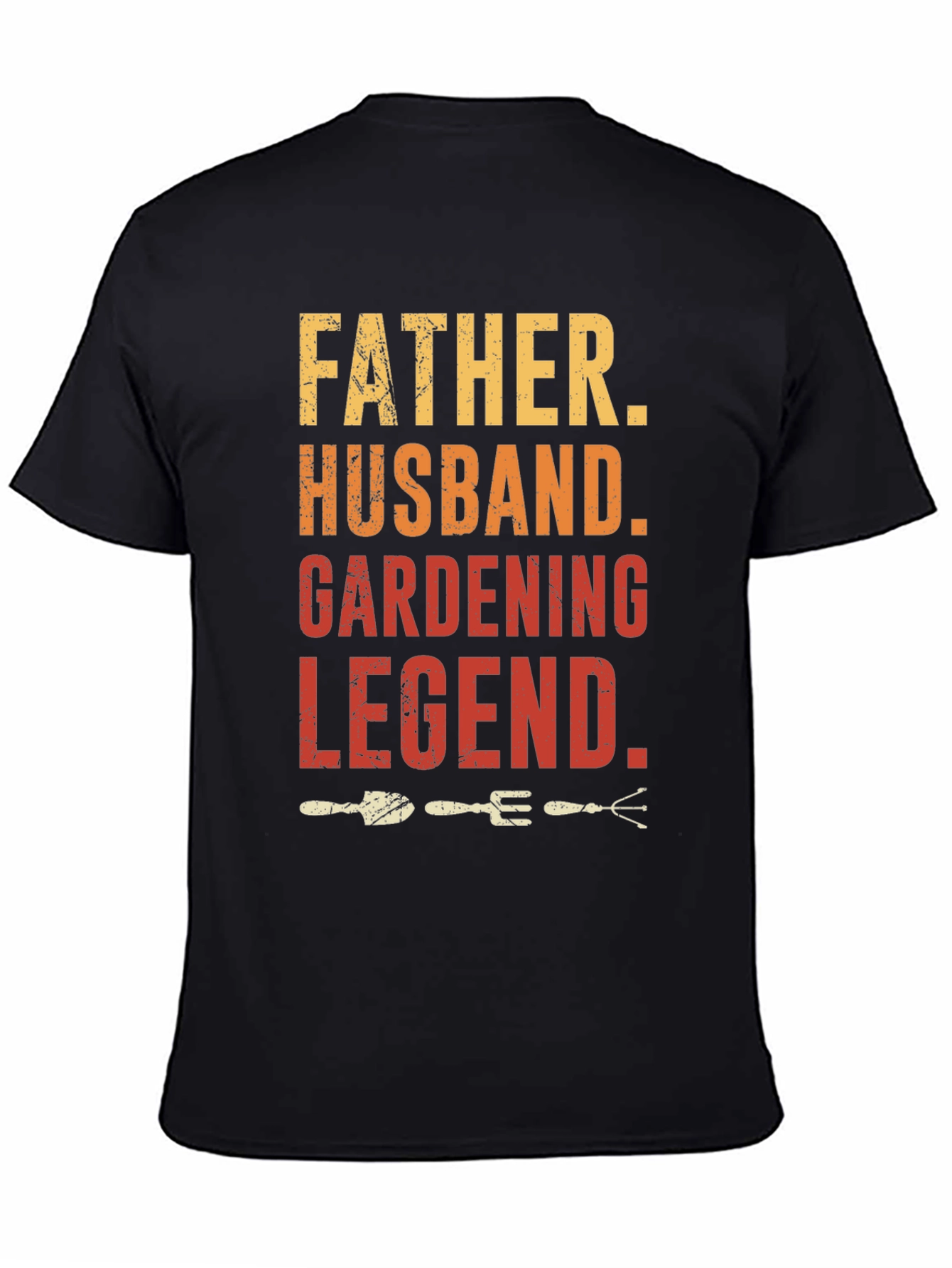 Black Father Husband Gardening Legend Graphic T-Shirt view 4