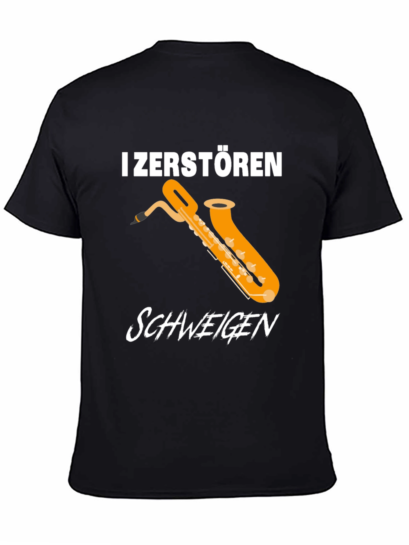 Black Saxophone Graphic T-Shirt - Music Lover Tee view 4
