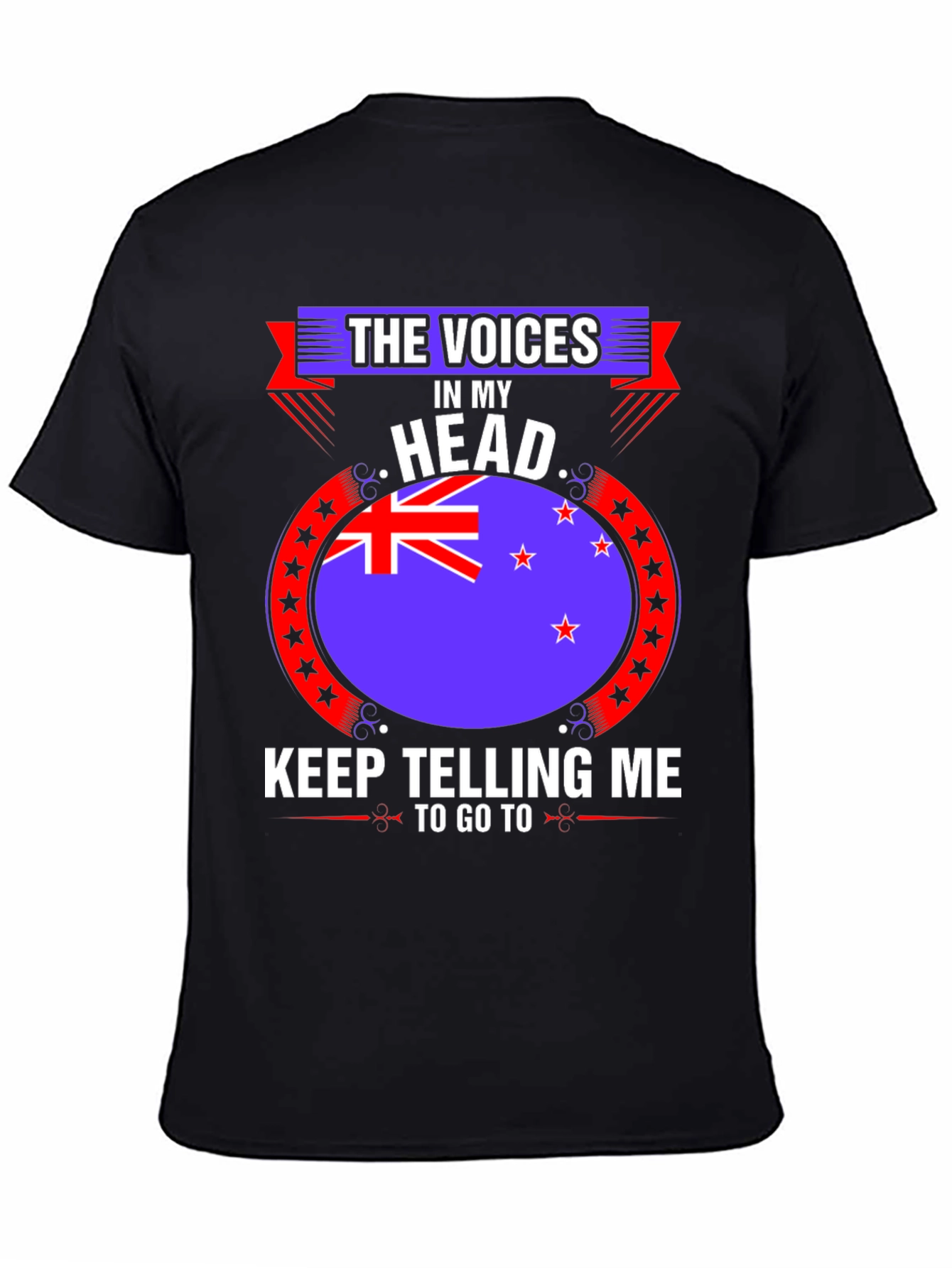 Black Voices In My Head T-Shirt - New Zealand view 4