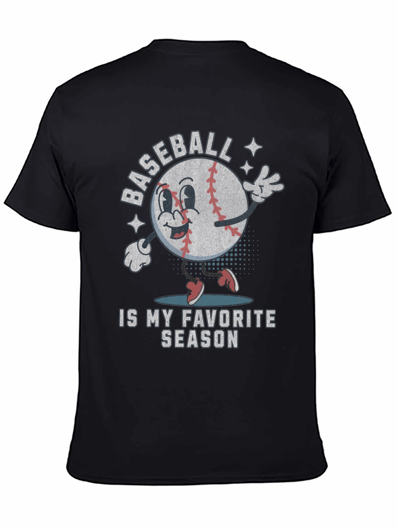 Black Baseball My Favorite Season Graphic Tee view 4