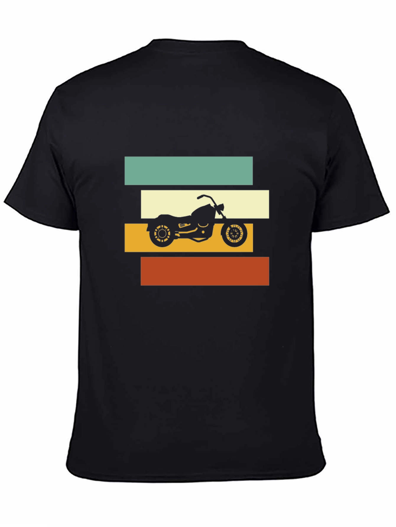 Black Retro Motorcycle Graphic Tee view 4