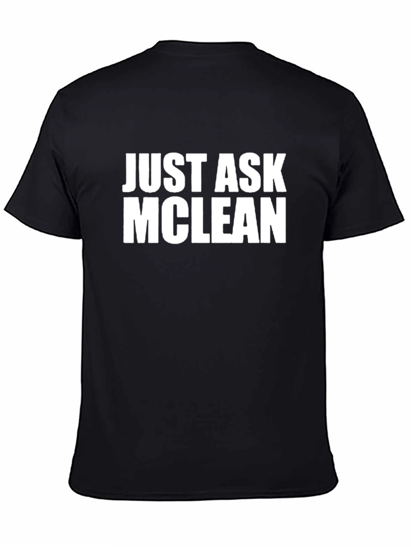 Black Just Ask Mclean Black T-Shirt view 4