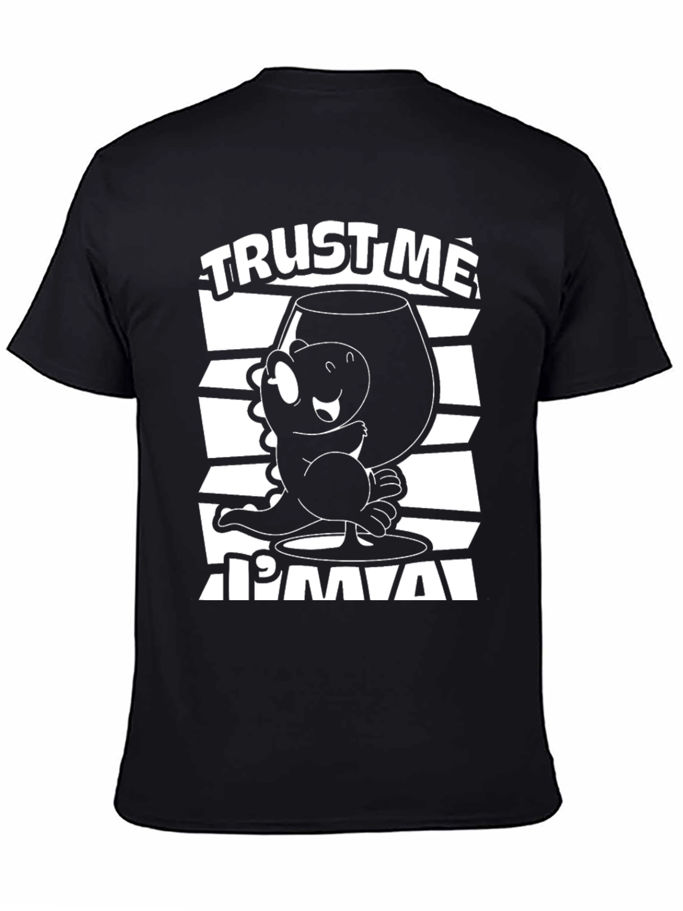 Black Trust Me I'm a Dino T-Shirt view 4