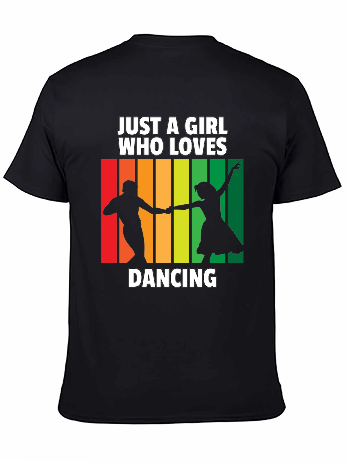 Black Dancing Lover T-Shirt: Just a Girl Who Loves Dancing Tee view 4