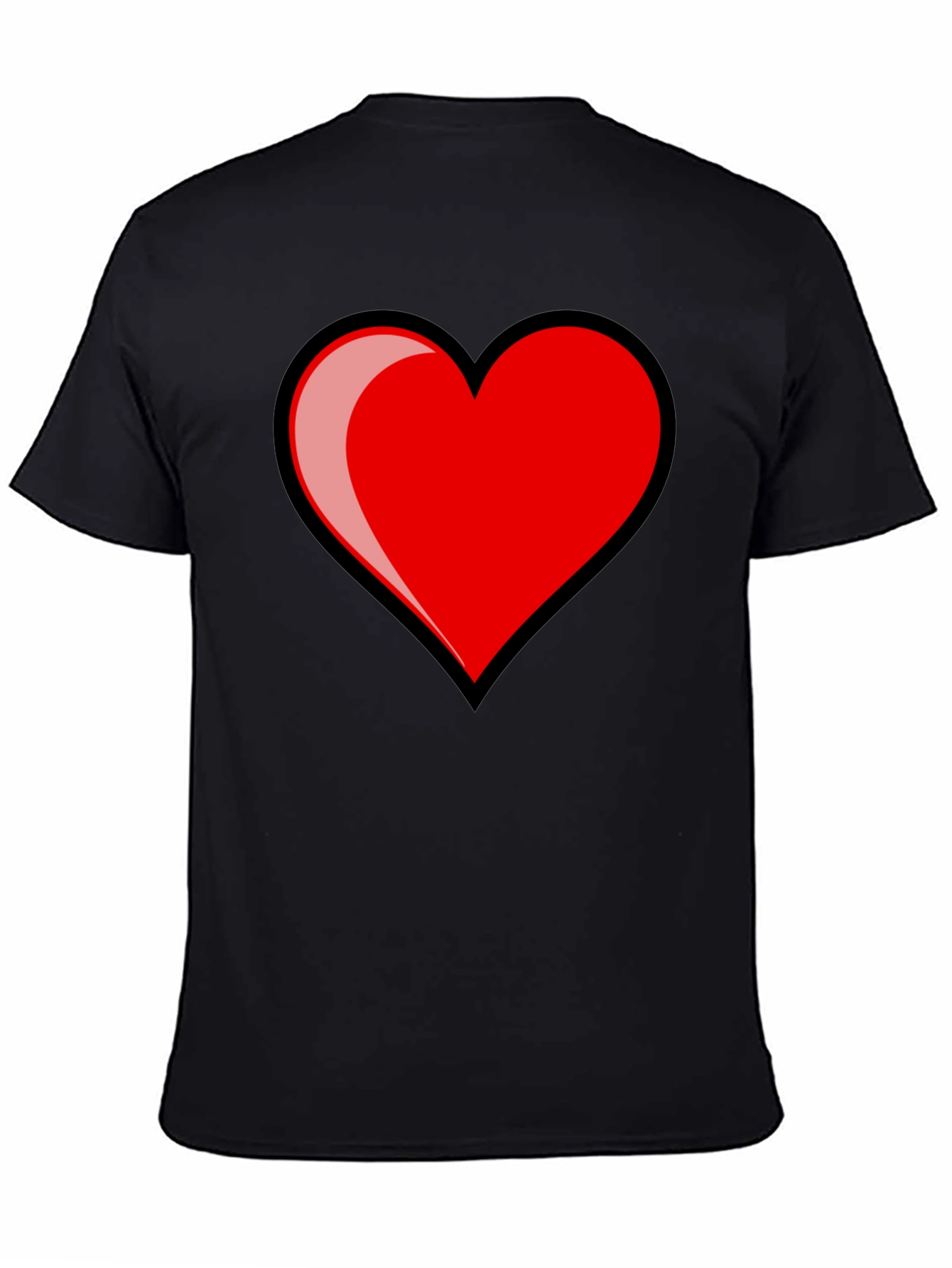 Black Heart Graphic Black T-Shirt view 4