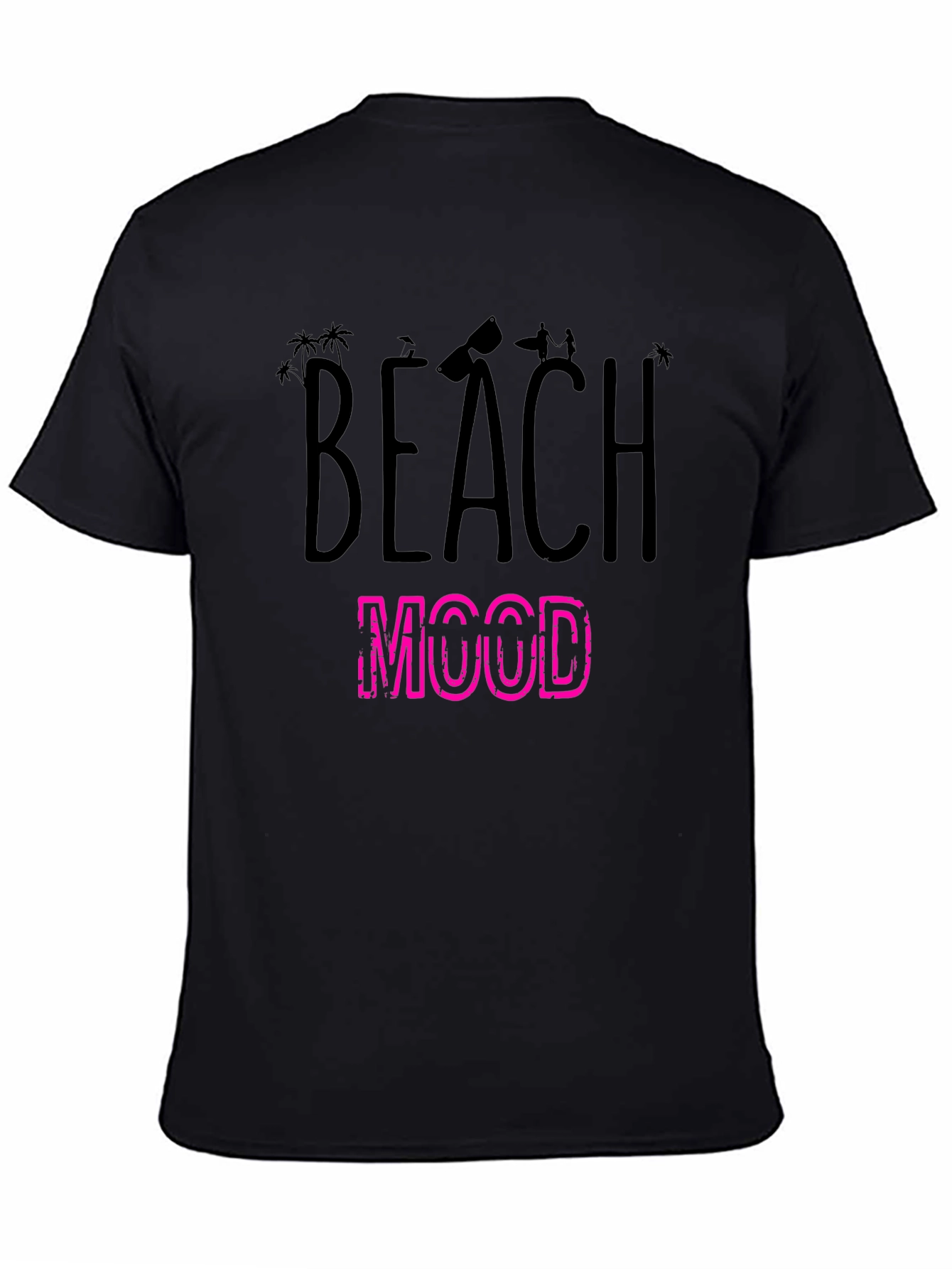 Black Beach Mood Graphic T-Shirt view 4