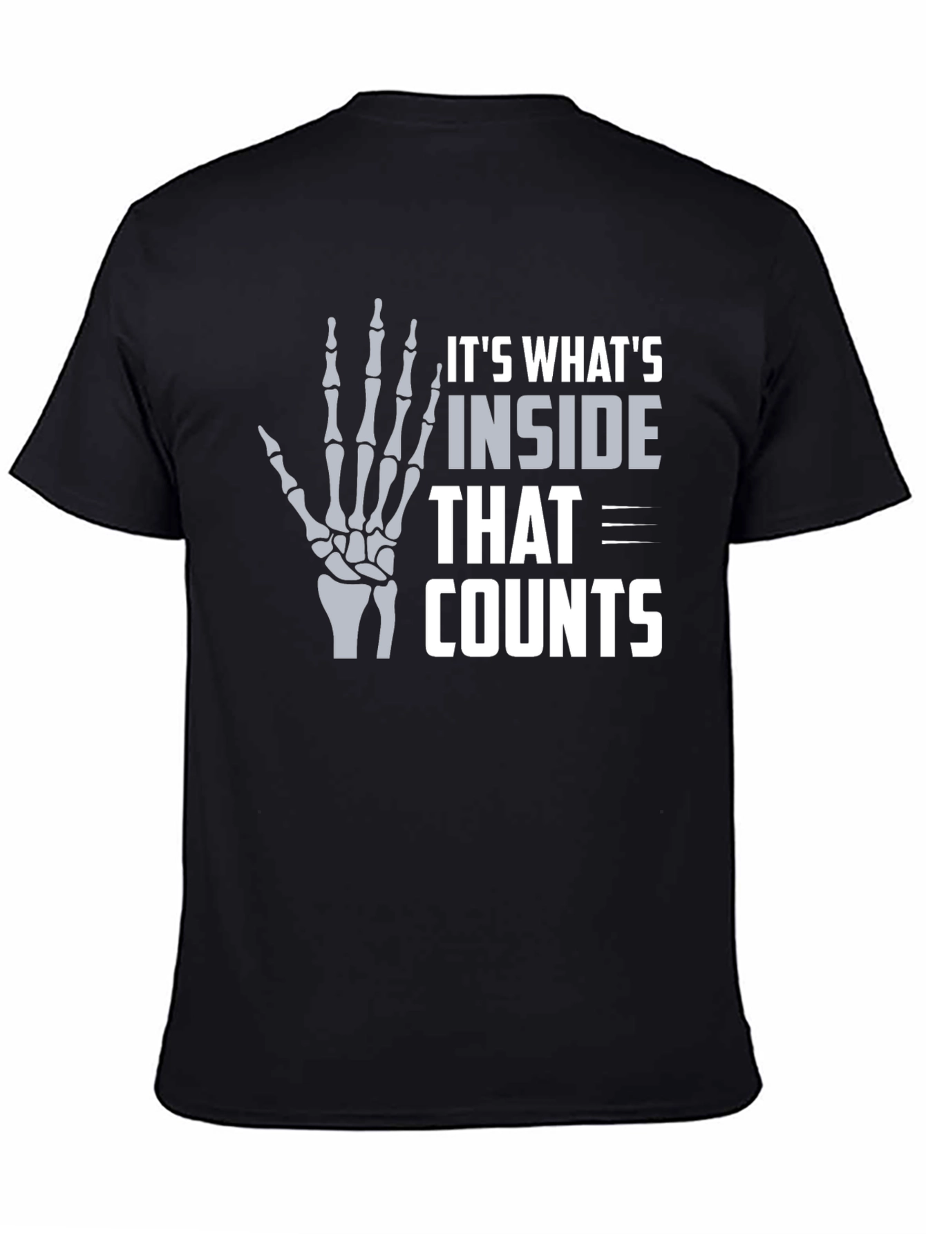 Black It's What's Inside That Counts Graphic Tee view 4