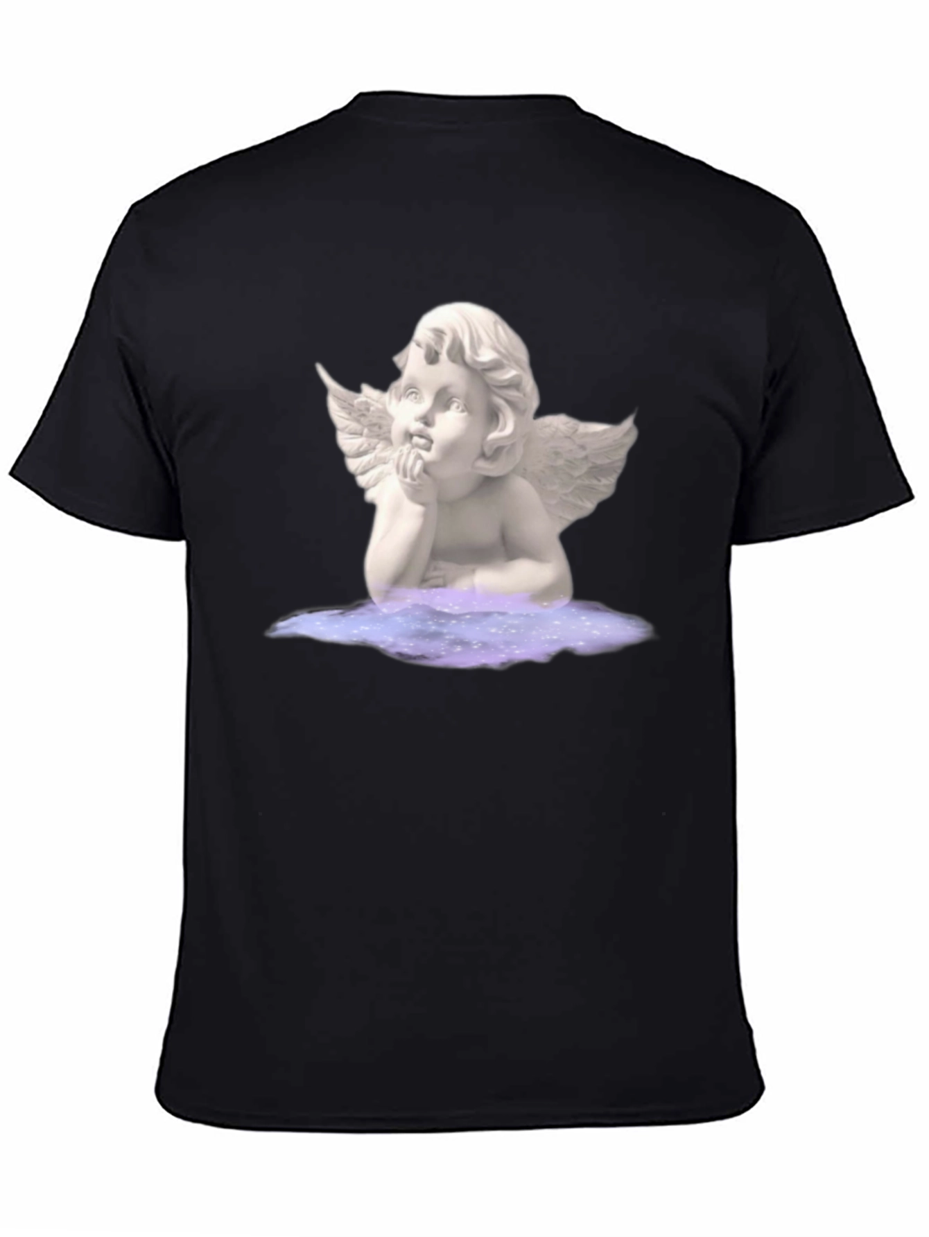 Black Angel Graphic Tee - Unisex Black T-Shirt view 4