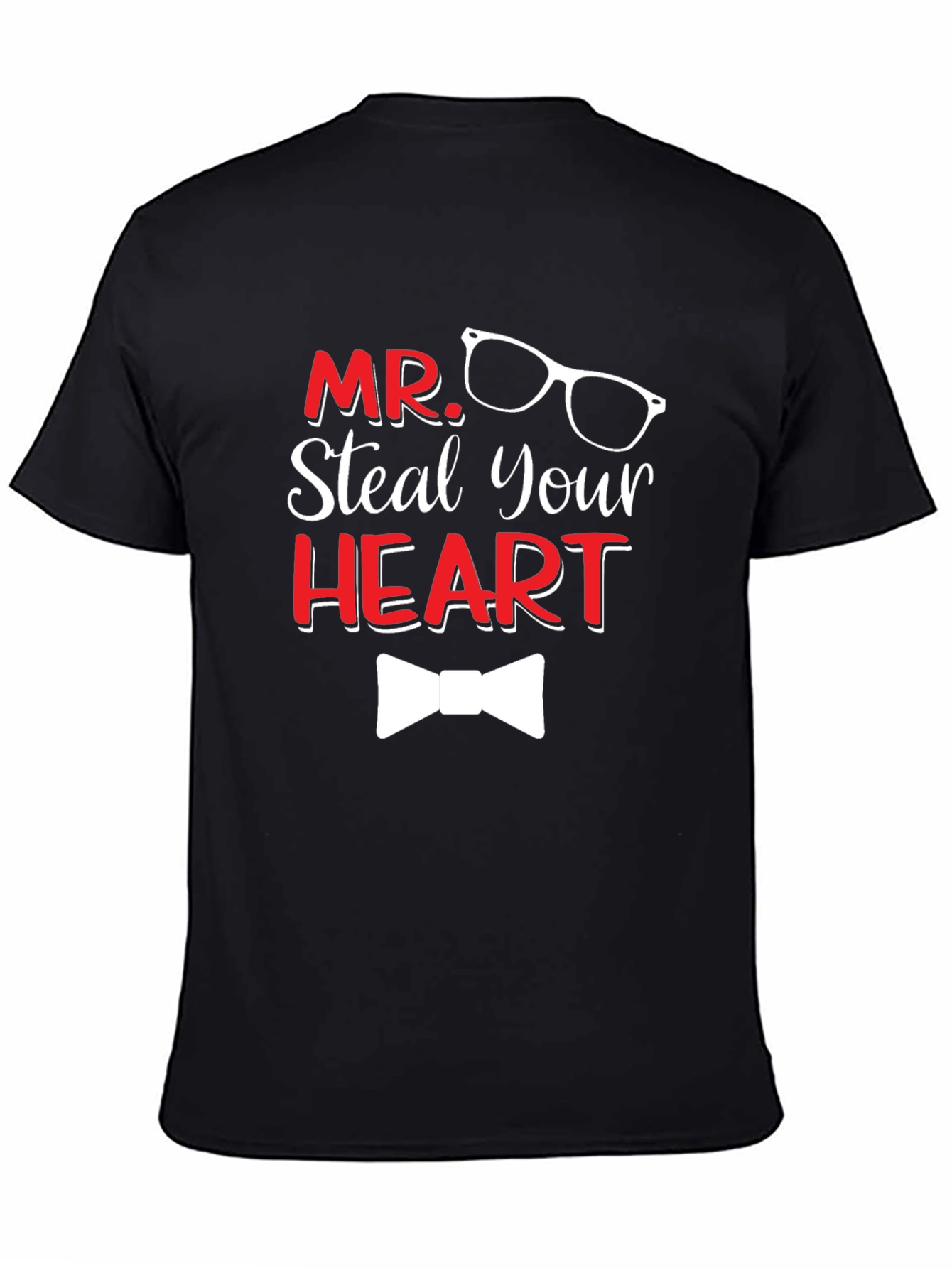 Black Mr. Steal Your Heart Graphic T-Shirt view 4