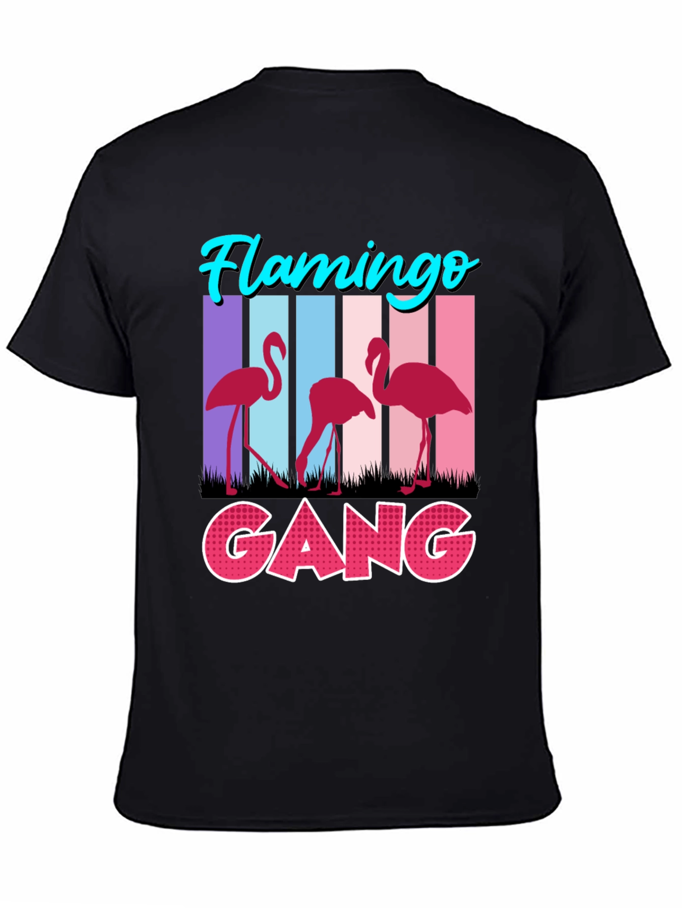 Black Flamingo Gang Graphic Tee view 4