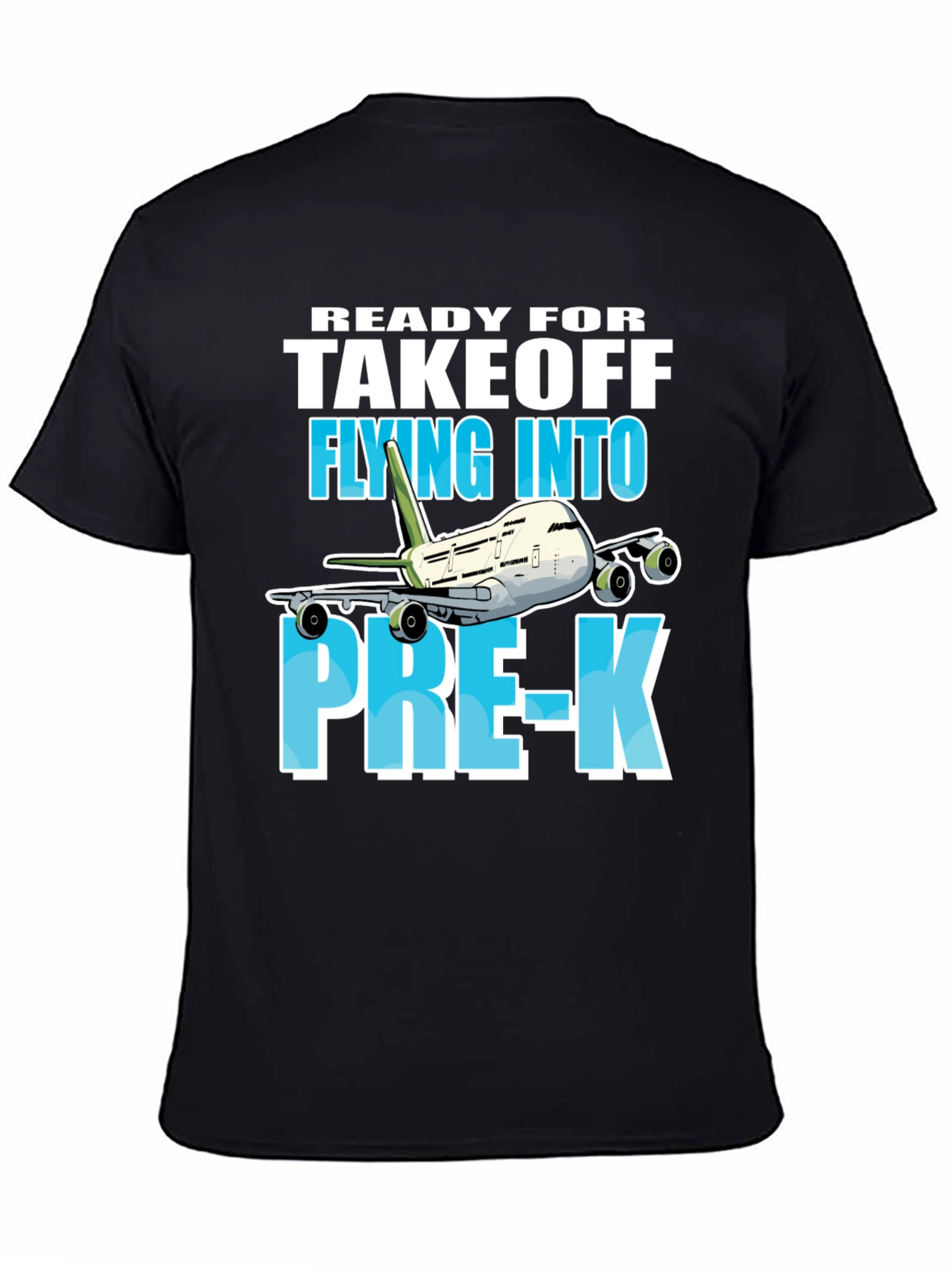 Black Ready for Takeoff Pre-K T-Shirt view 4