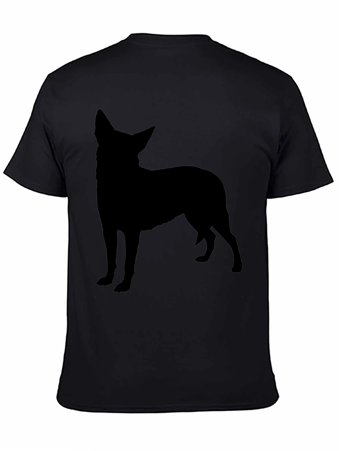 Dog Silhouette Black T-Shirt - 4