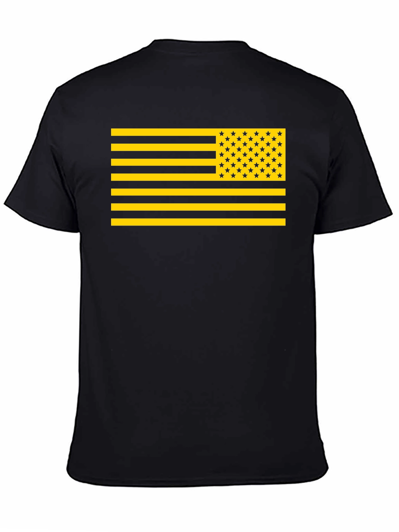 Black Novelty American Flag Graphic T-Shirt view 4