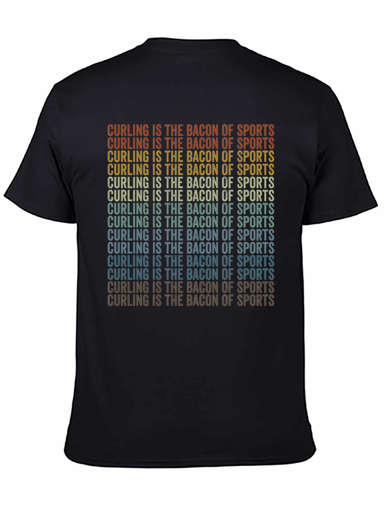 Black Curling is the Bacon of Sports T-Shirt view 4