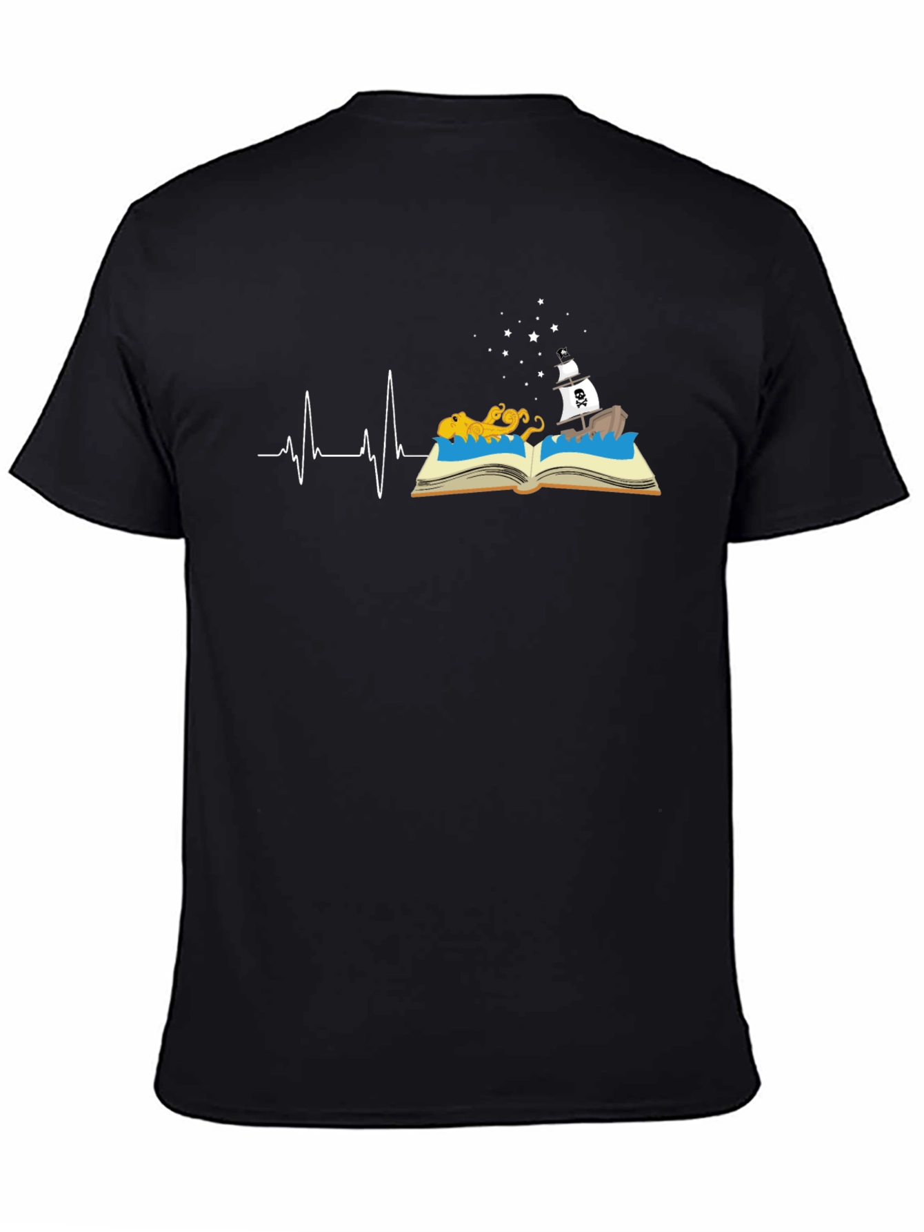 Black Storybook Heartbeat Graphic Tee - Black view 4