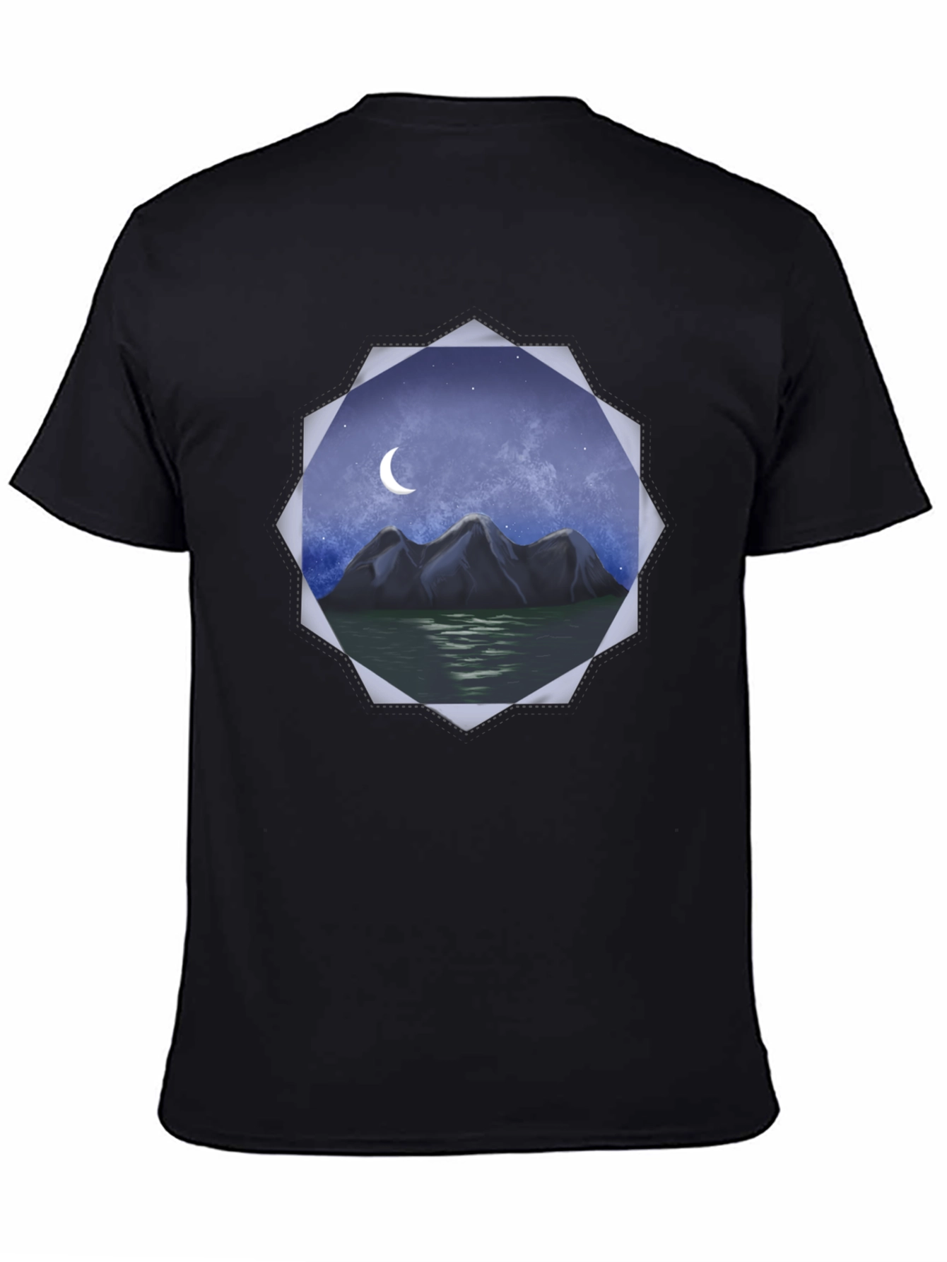 Black Mountain Moon Graphic Tee - Black view 4