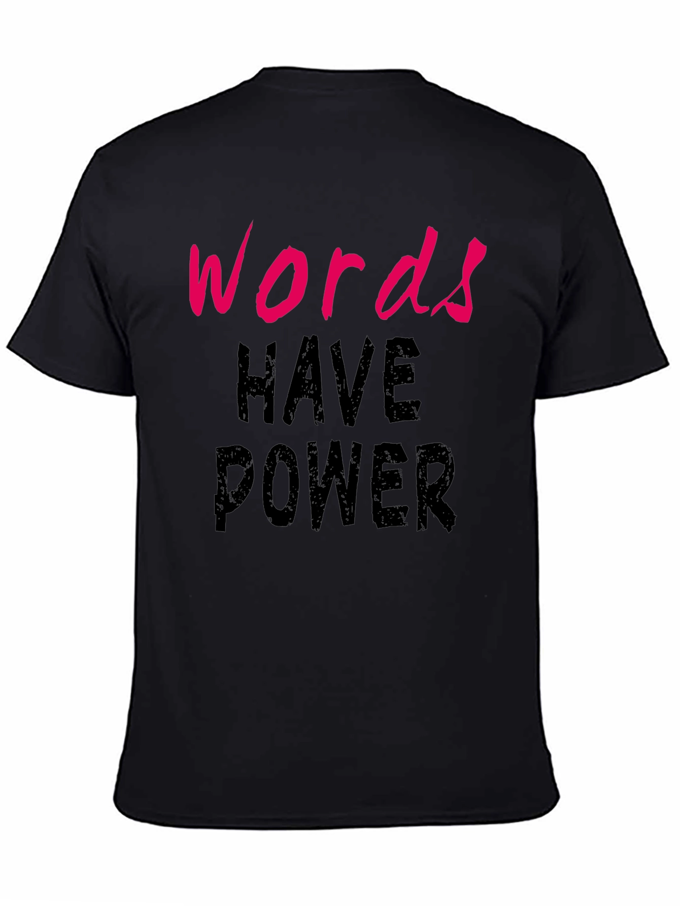 Black Words Have Power Black T-Shirt view 4