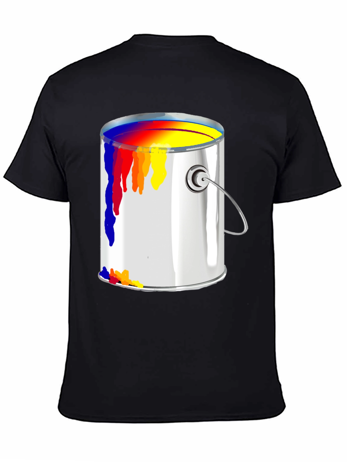 Black Paint Can T-Shirt - Artistic Design view 4