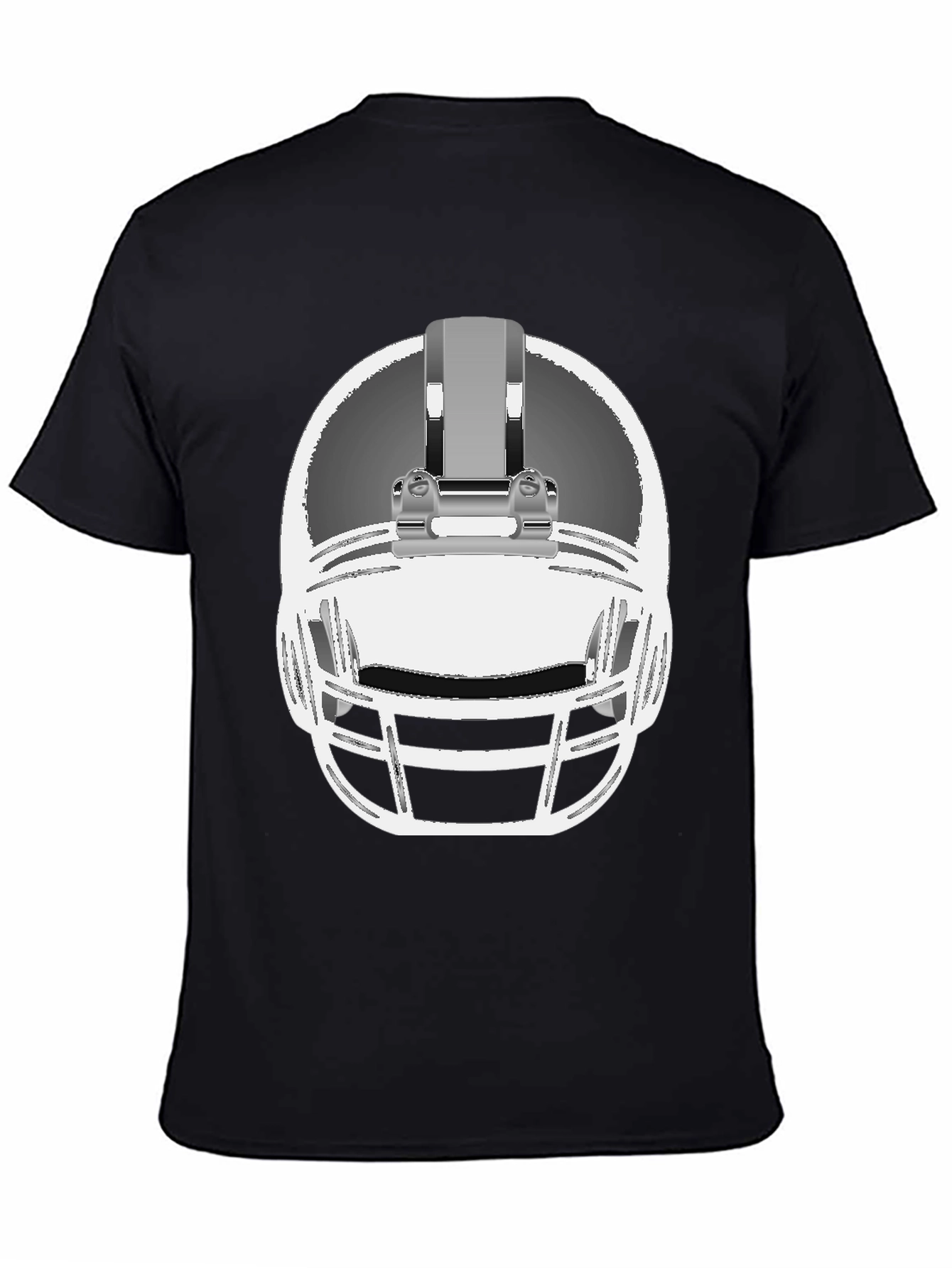 Black Football Helmet Graphic Tee - Black view 4