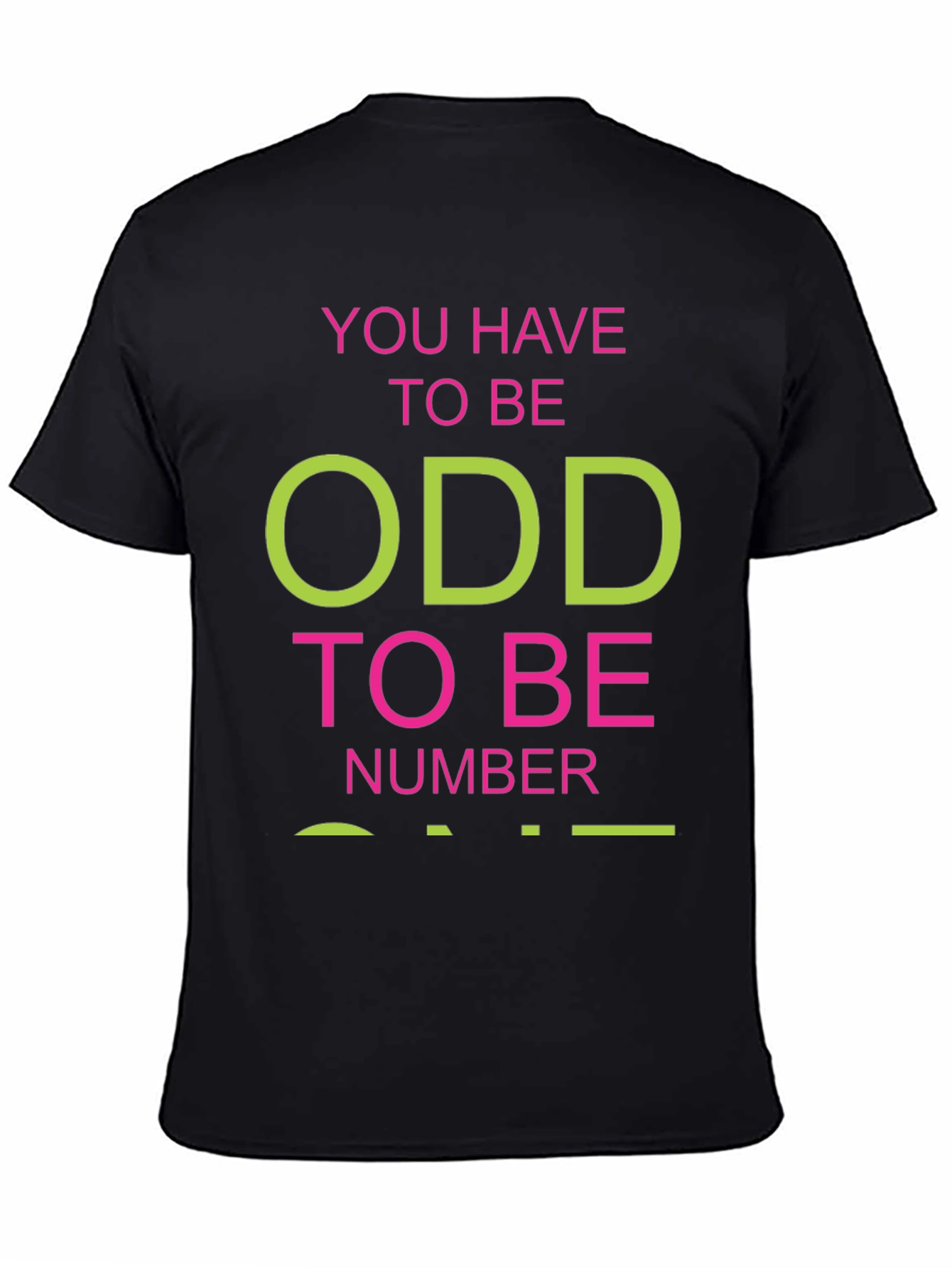 Black Odd Number Graphic T-Shirt view 4