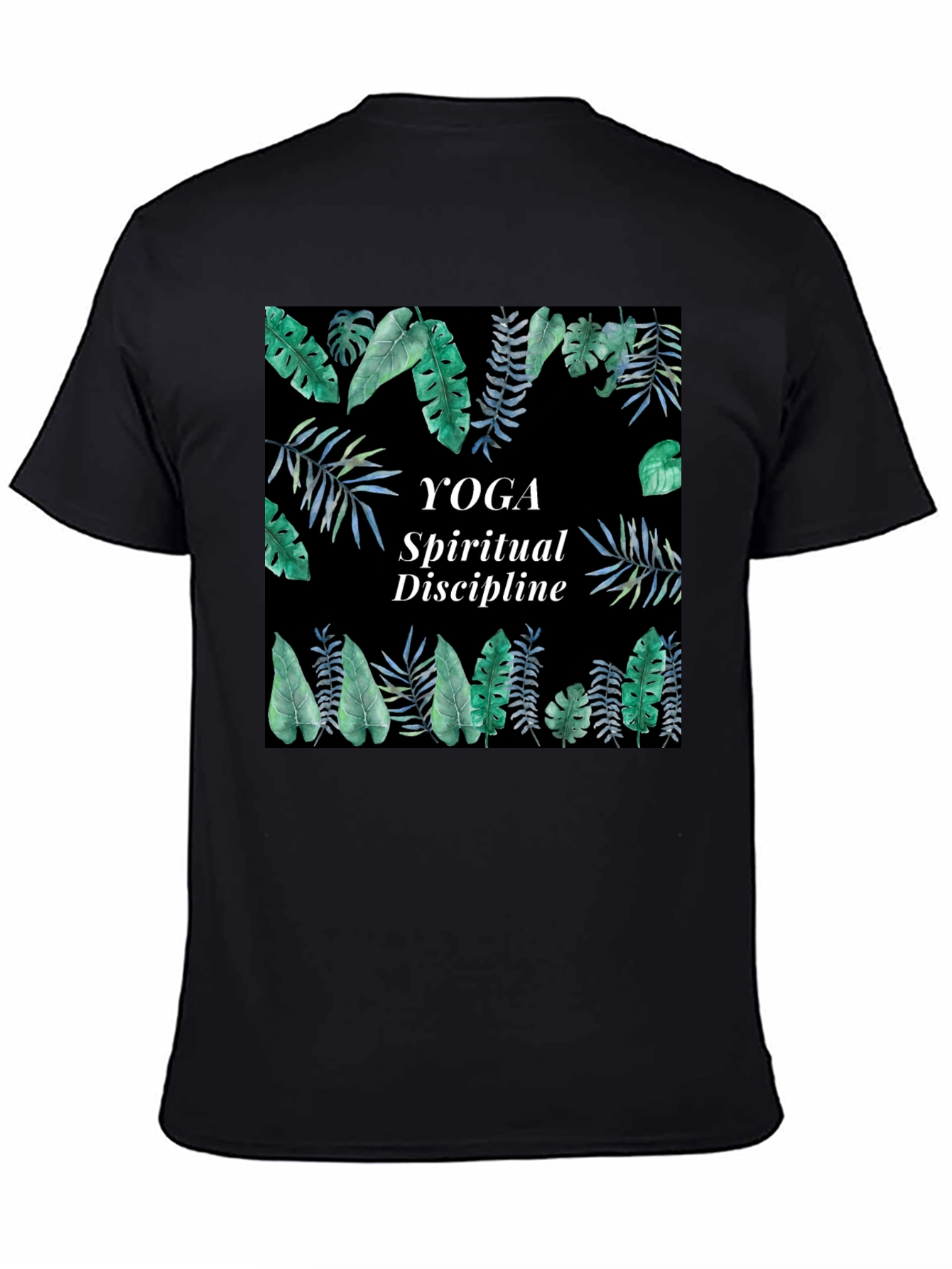 Black Yoga Spiritual Discipline T-Shirt view 4