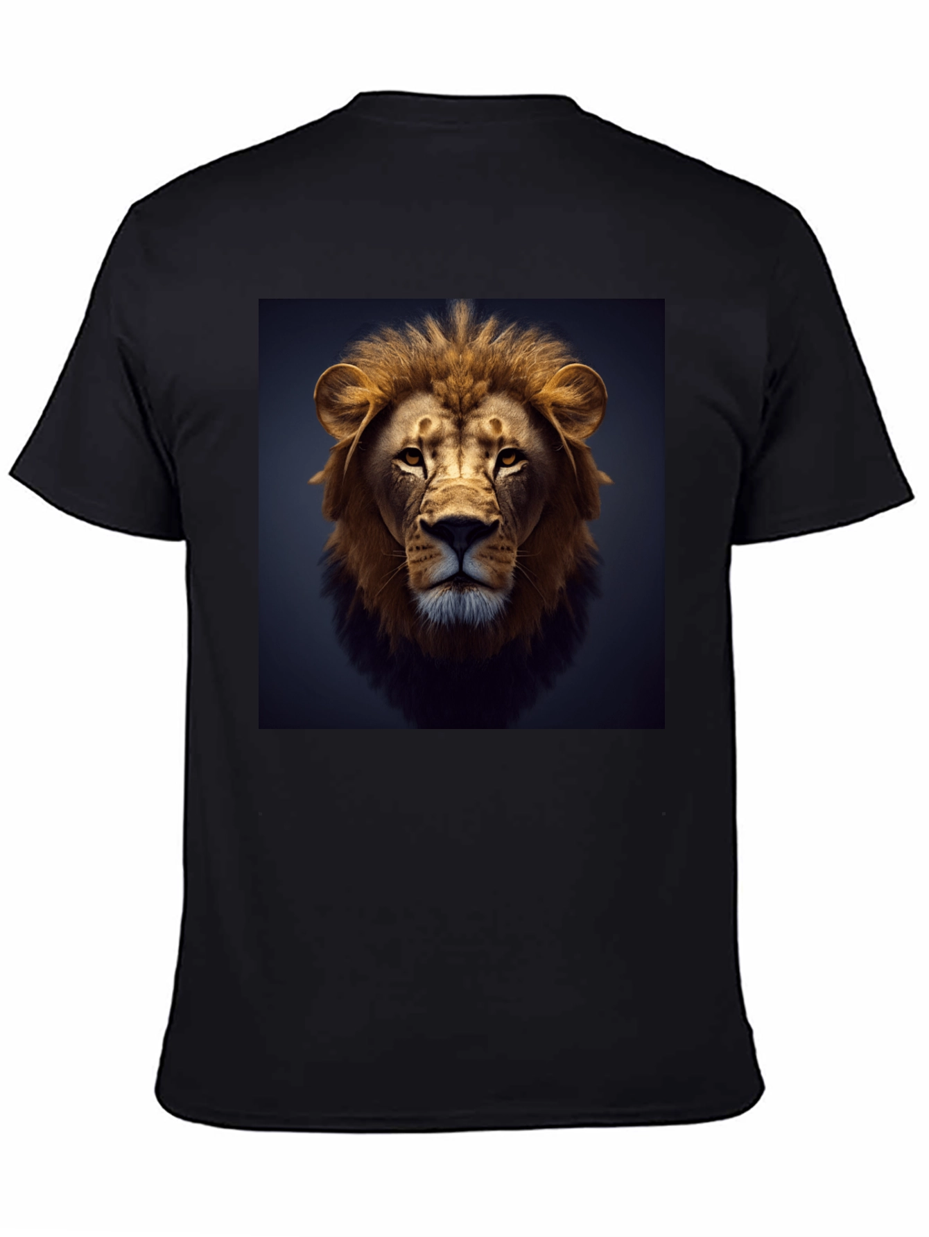 Black Lion Graphic Black T-Shirt view 4