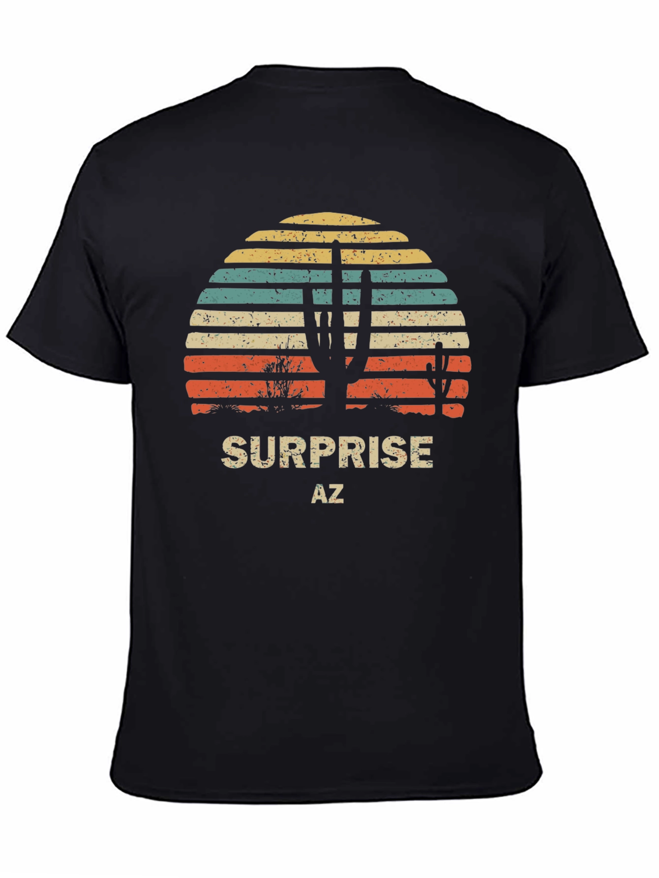 Black Surprise AZ Retro Sunset T-Shirt view 4